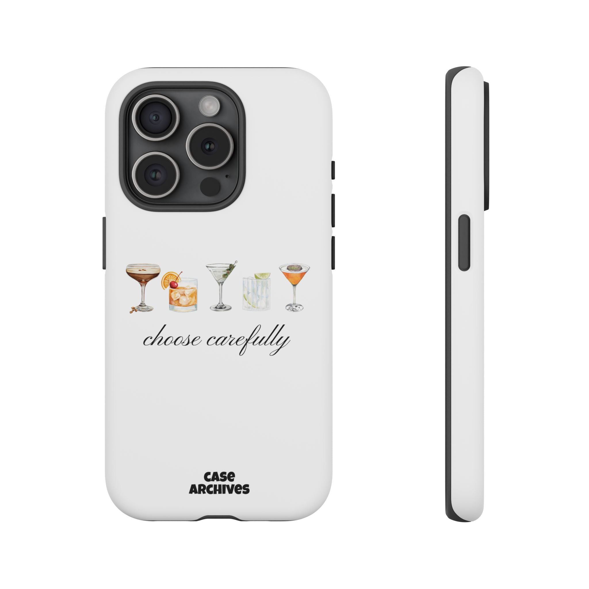 Choose Carefully cocktail illustrations Tough Case | phone cover, bar drink design