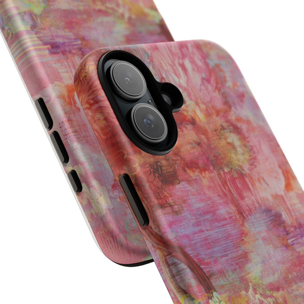Floral Pink Abstract Phone Case — Tough Durable iPhone Cover