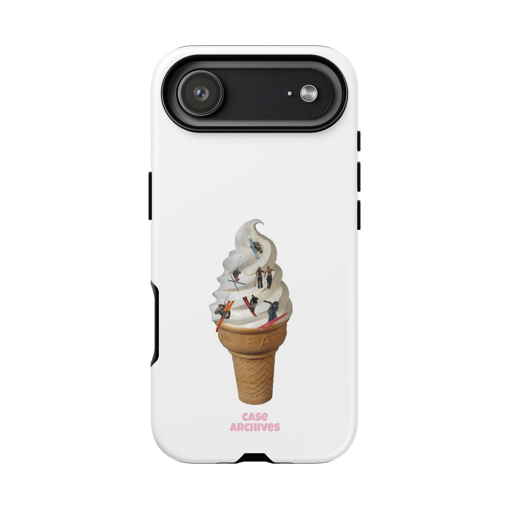 Ice Cream Cone x ski sleds  Phone Case — 'Case Archives' Soft-Serve Graphic Protective Cover
