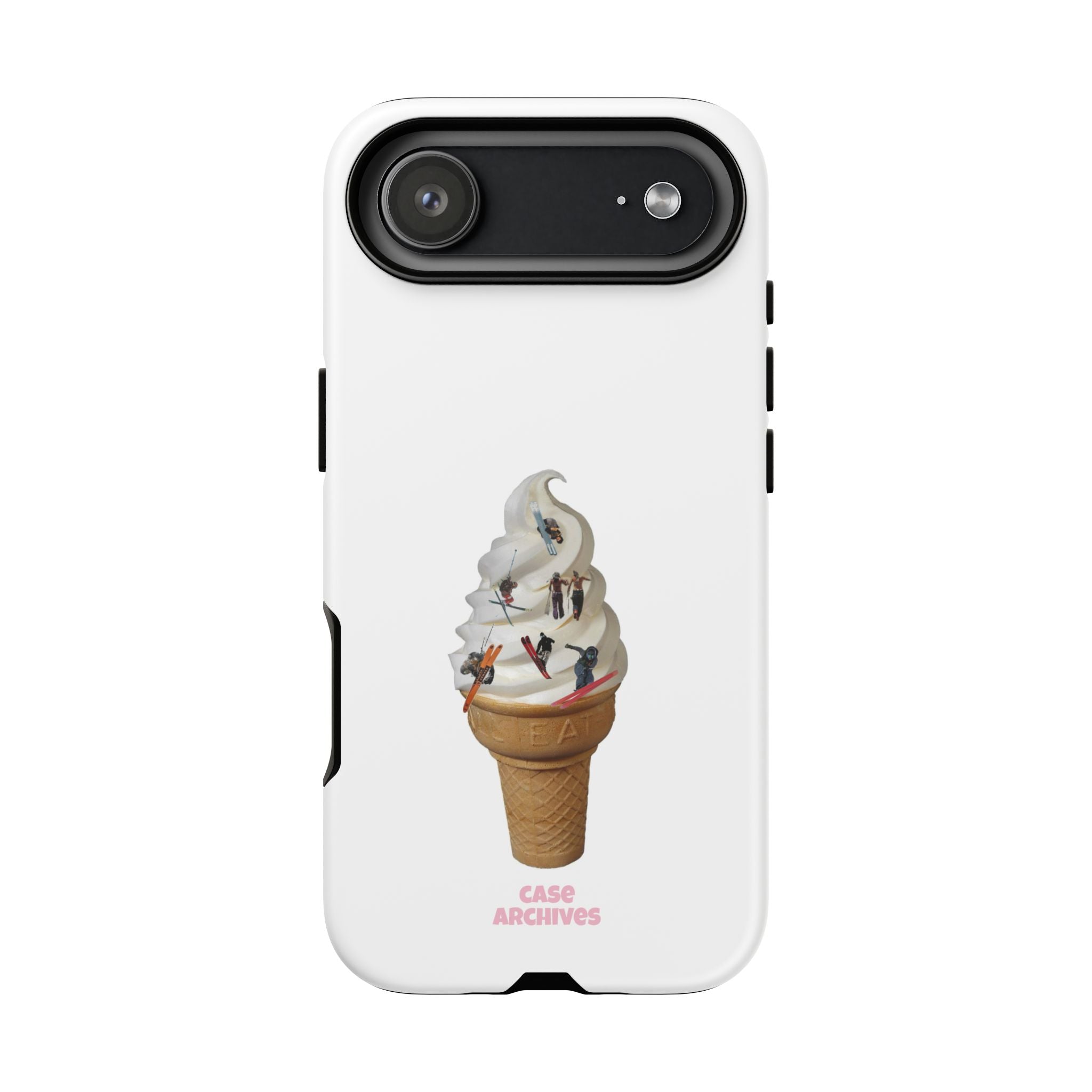 Ice Cream Cone x ski sleds  Phone Case — 'Case Archives' Soft-Serve Graphic Protective Cover