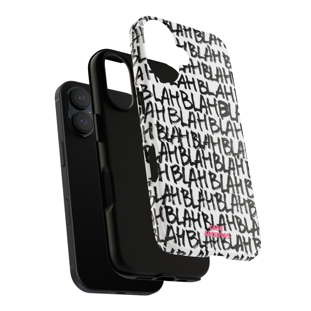 Phone Case — 'BLAH BLAH' Graffiti Text Protective Tough Case