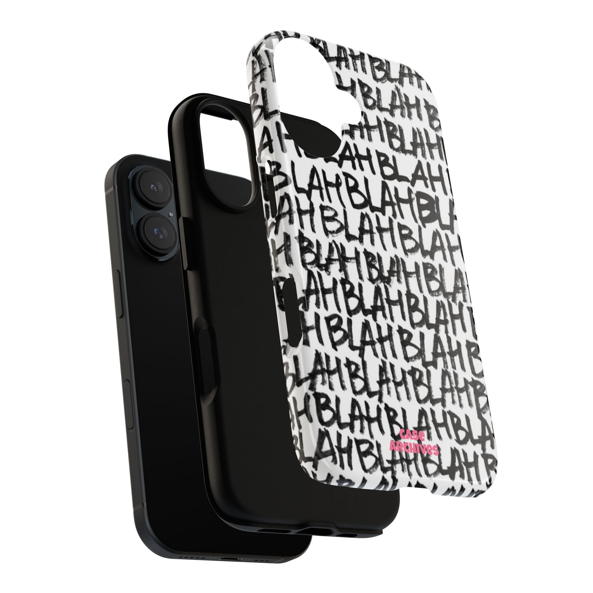Phone Case — 'BLAH BLAH' Graffiti Text Protective Tough Case