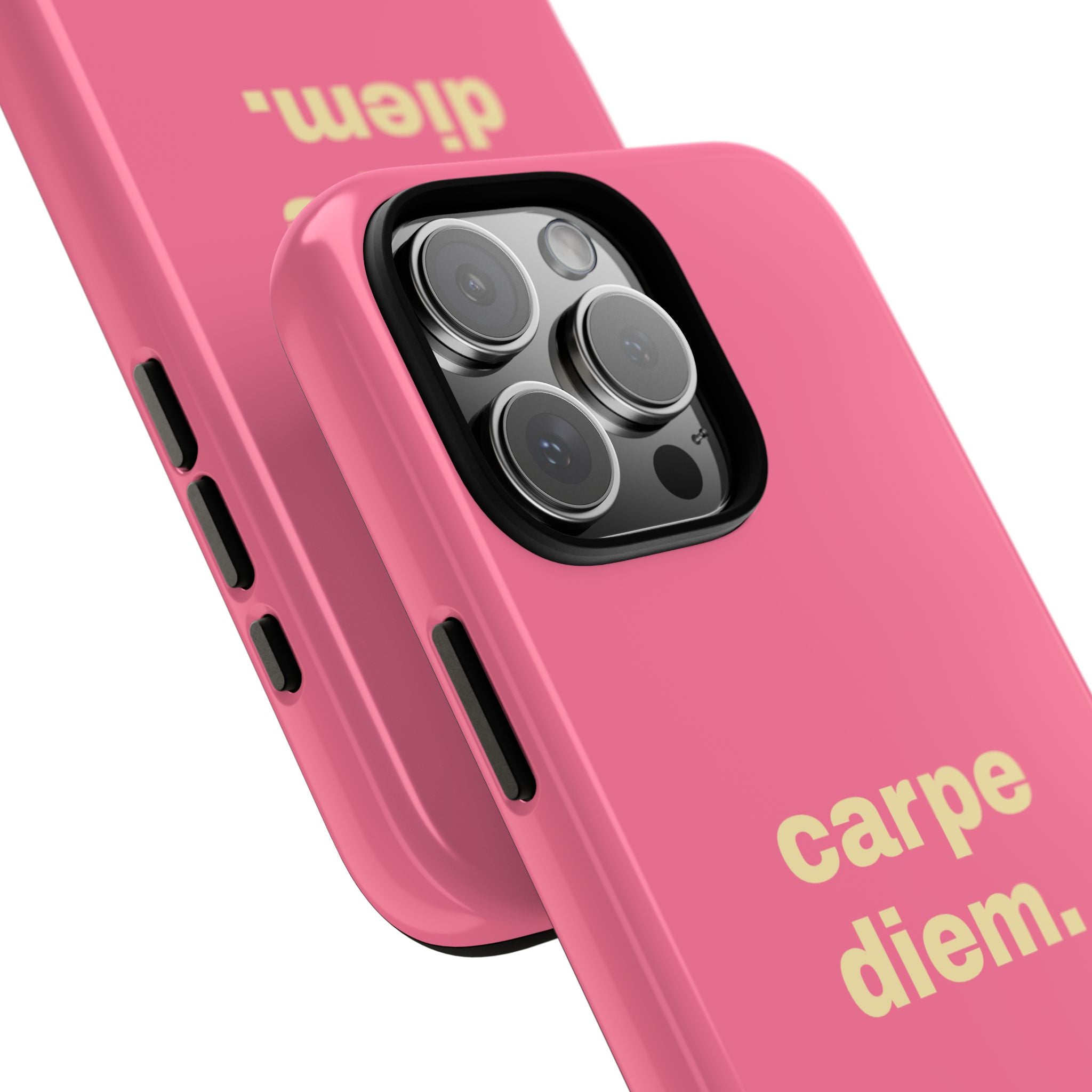 Pink "carpe diem." Tough Phone Case — Motivational Slim Protective Case