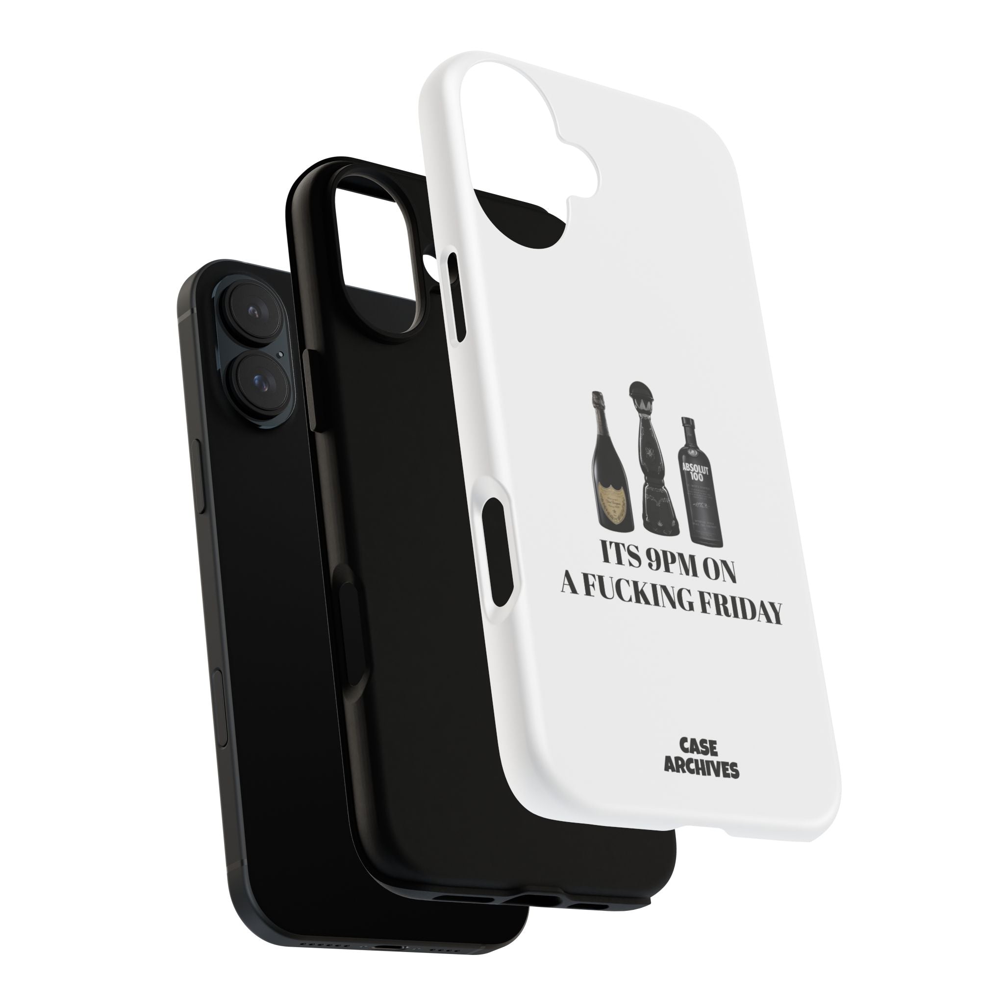 Phone Case — “It’s 9PM on a Fucking Friday” Bottle Graphic Protective Case