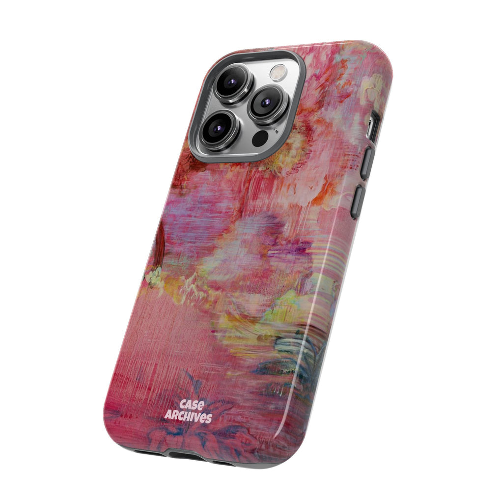 Floral Pink Abstract Phone Case — Tough Durable iPhone Cover