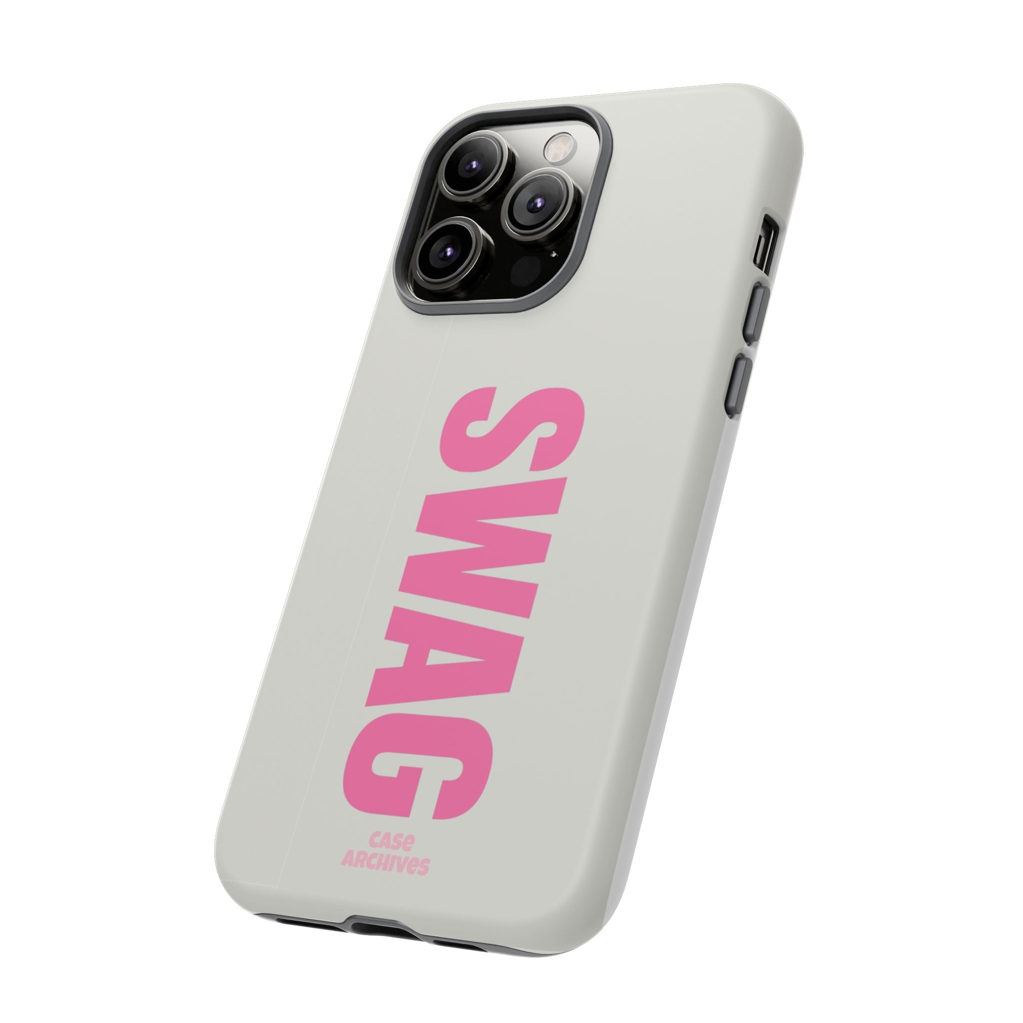 SWAG Phone Case — Bold Pink Vertical Text Tough Case