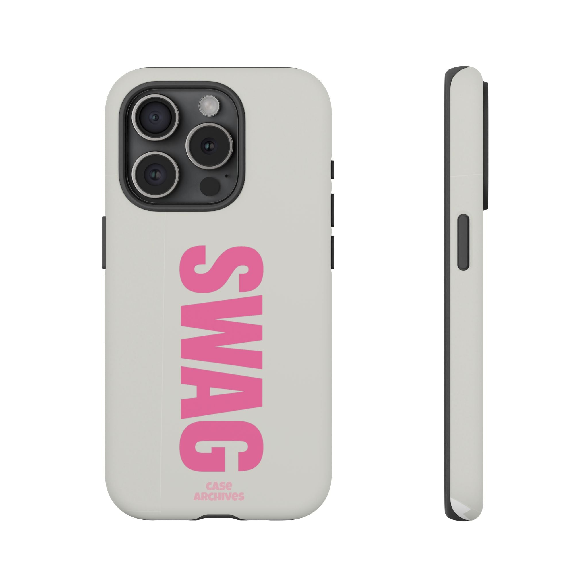 SWAG Phone Case — Bold Pink Vertical Text Tough Case