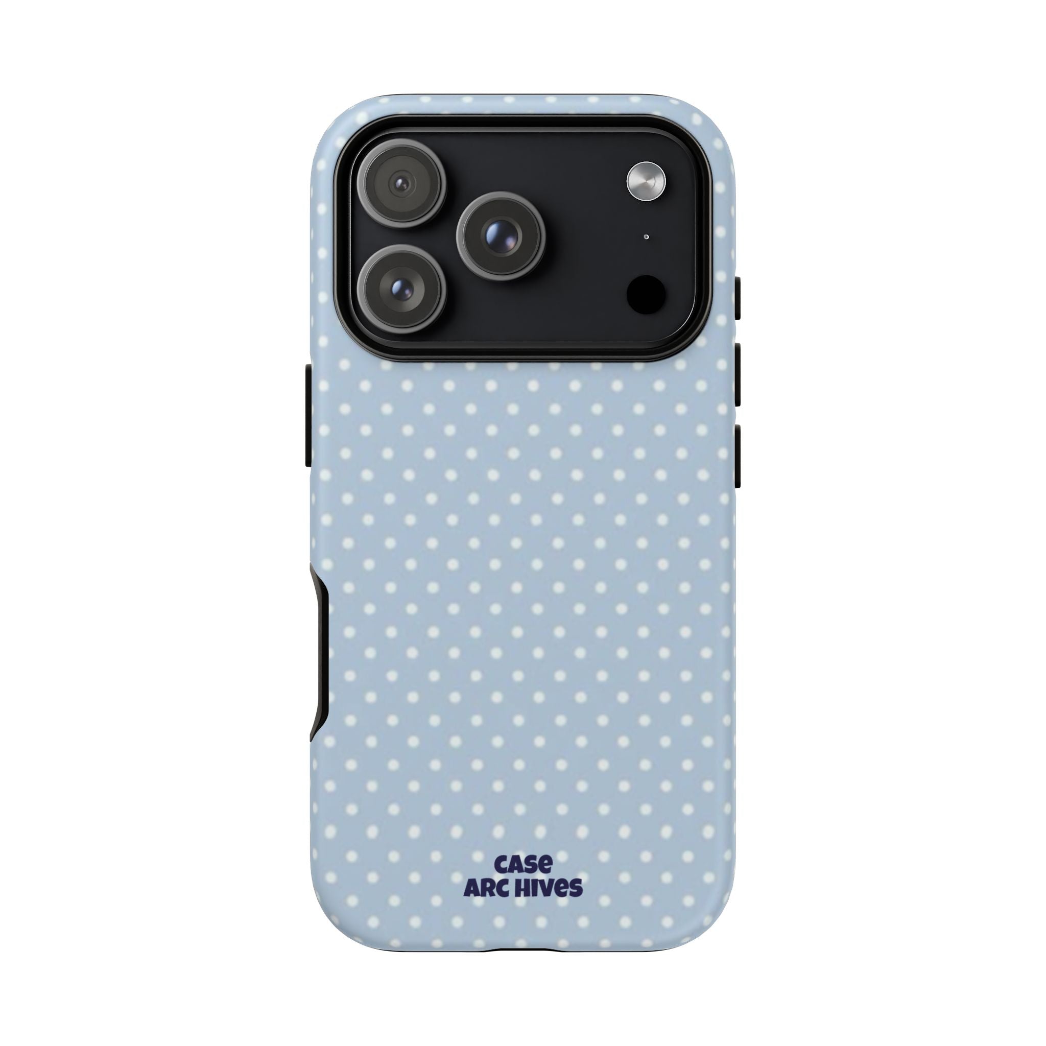 Pastel Blue Polka Dot Tough Phone Case — Protective iPhone Cover