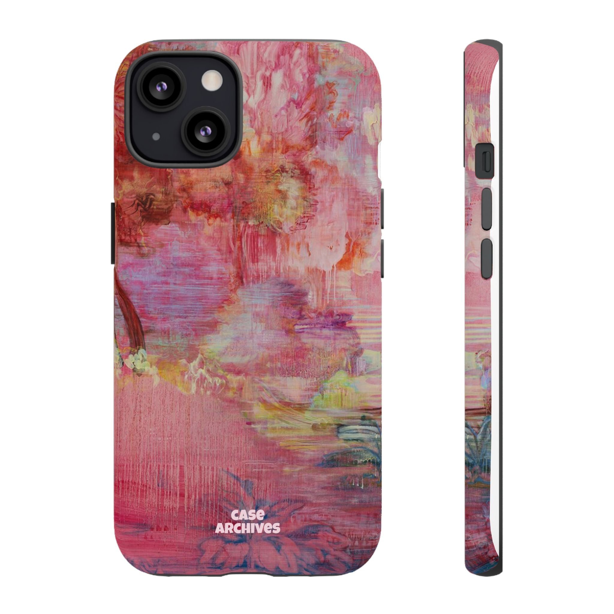 Floral Pink Abstract Phone Case — Tough Durable iPhone Cover