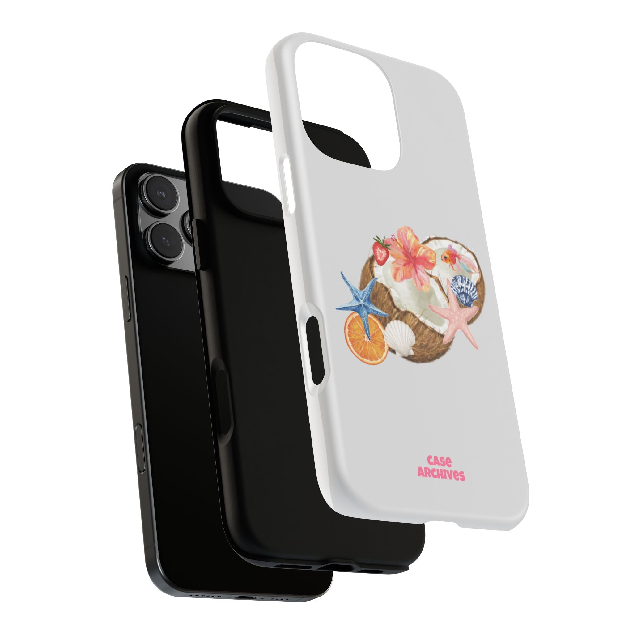 Beach Shells Tough Phone Case — Tropical Starfish & Hibiscus Design