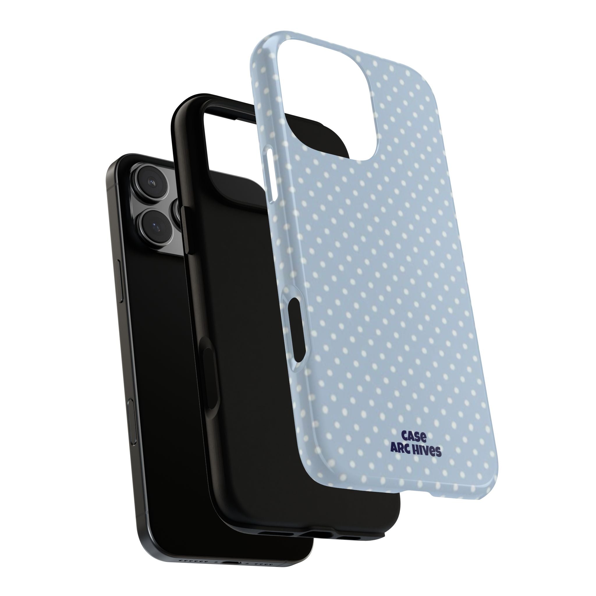 Pastel Blue Polka Dot Tough Phone Case — Protective iPhone Cover