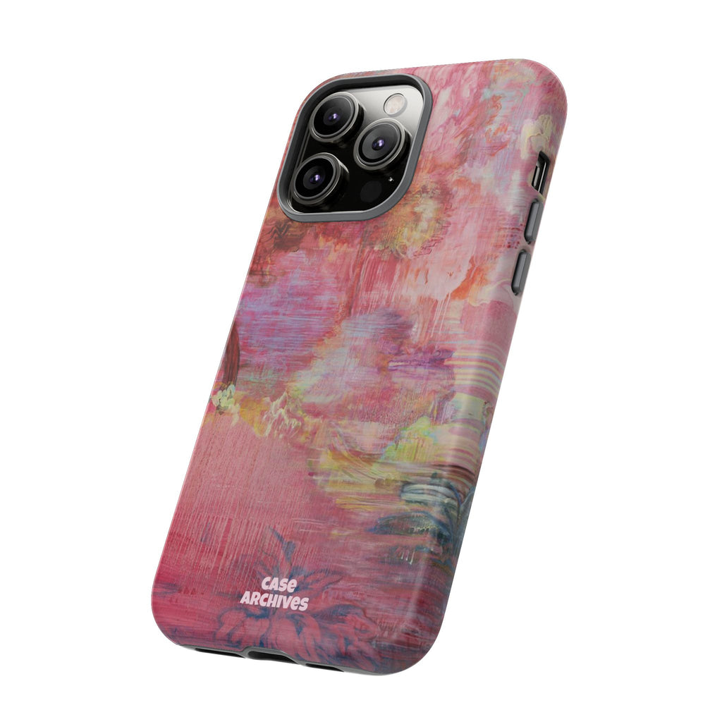 Floral Pink Abstract Phone Case — Tough Durable iPhone Cover