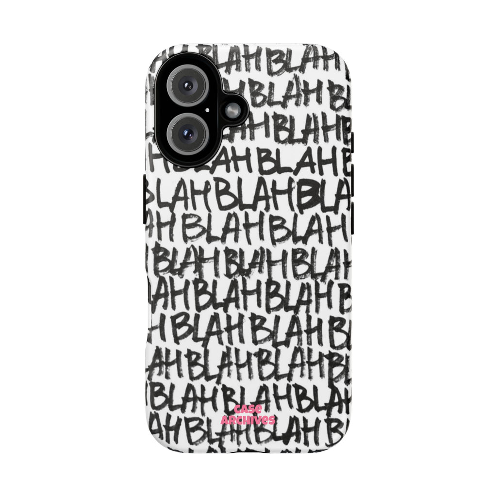 Phone Case — 'BLAH BLAH' Graffiti Text Protective Tough Case