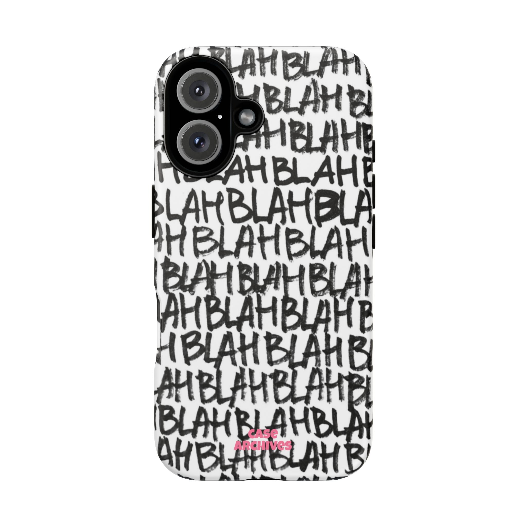 Phone Case — 'BLAH BLAH' Graffiti Text Protective Tough Case