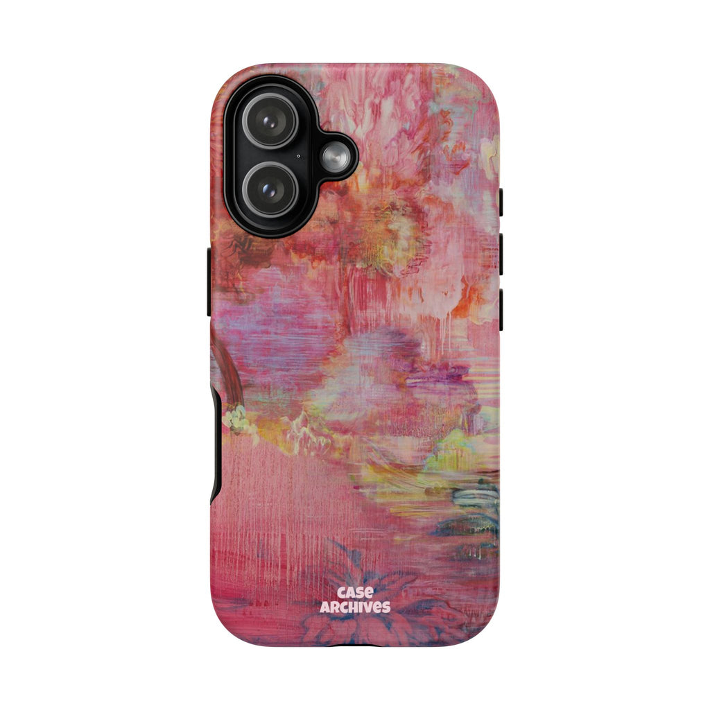 Floral Pink Abstract Phone Case — Tough Durable iPhone Cover