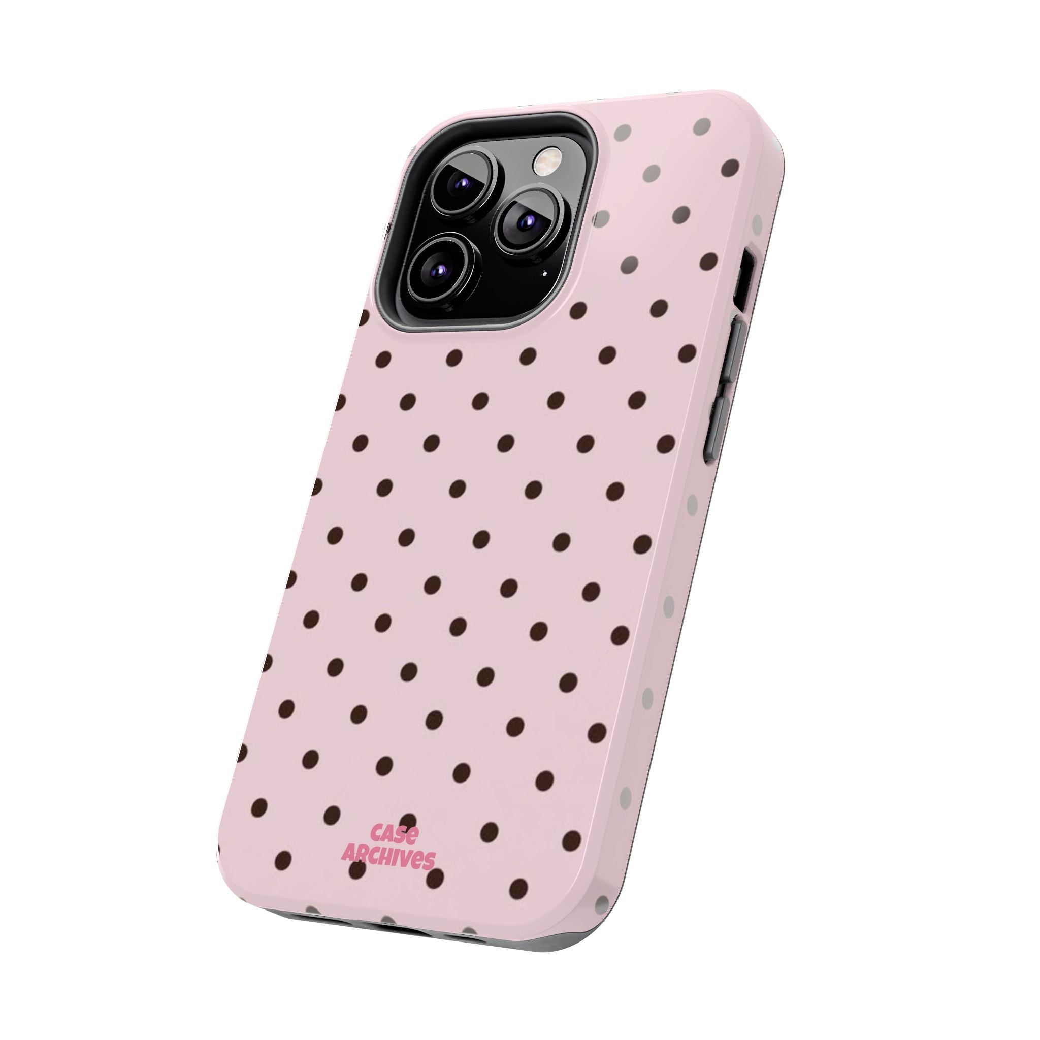 Pink polka dot Tough Phone Case – Slim Protective iPhone Cover