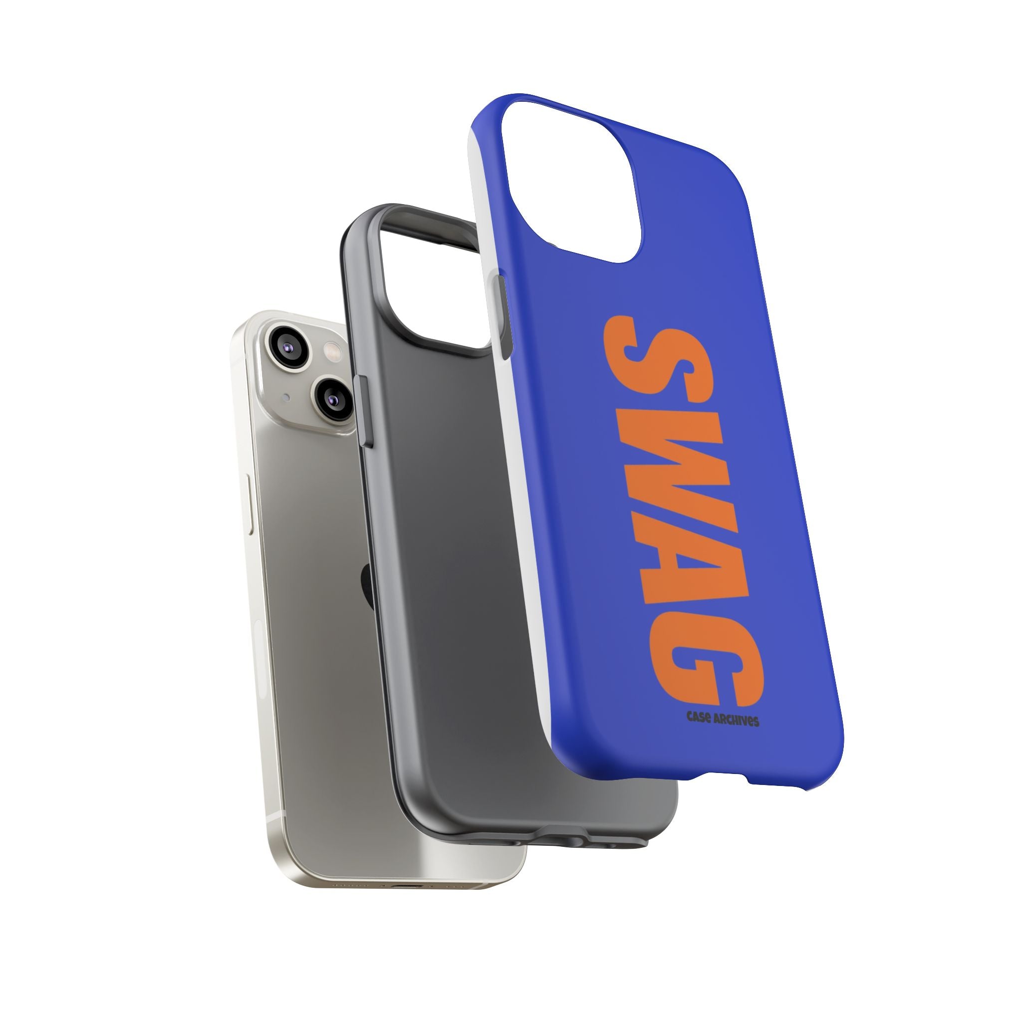 SWAG phone case | Tough Cases blue orange typography