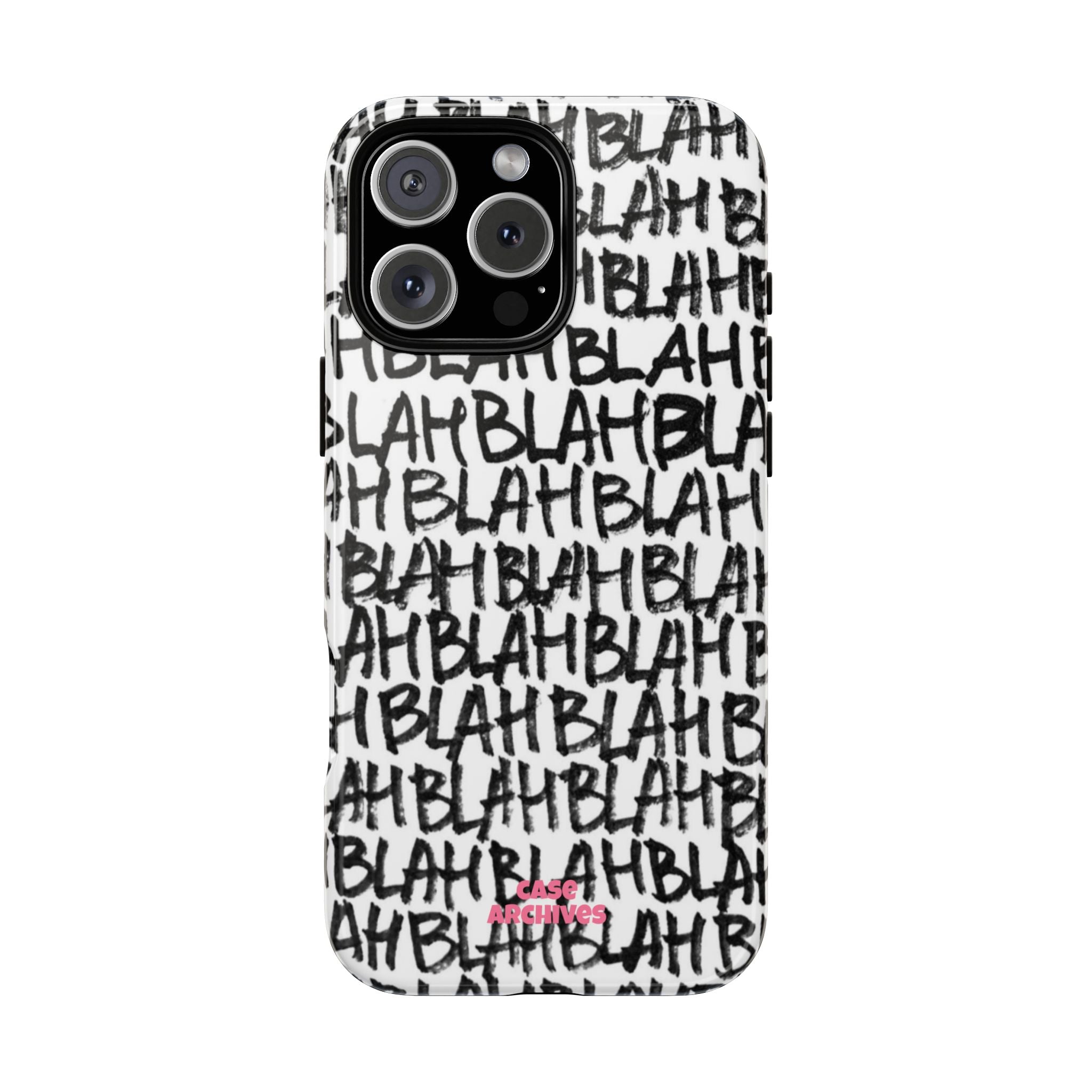 Phone Case — 'BLAH BLAH' Graffiti Text Protective Tough Case