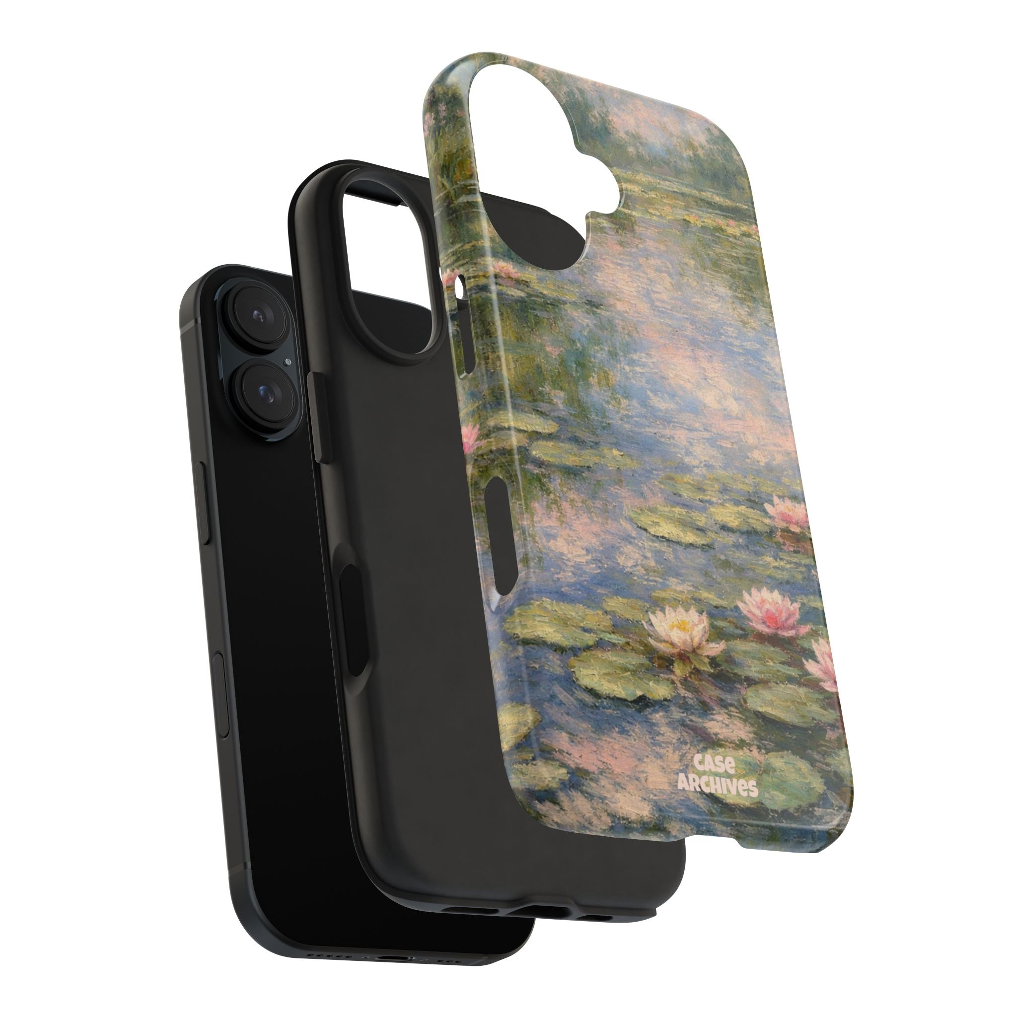 Water Lily Tough Phone Case — Monet-Inspired Floral Protective Phone Cover