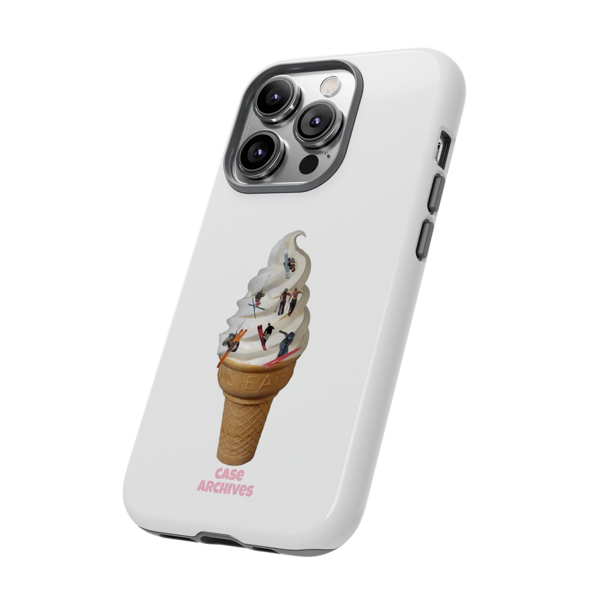 Ice Cream Cone x ski sleds  Phone Case — 'Case Archives' Soft-Serve Graphic Protective Cover