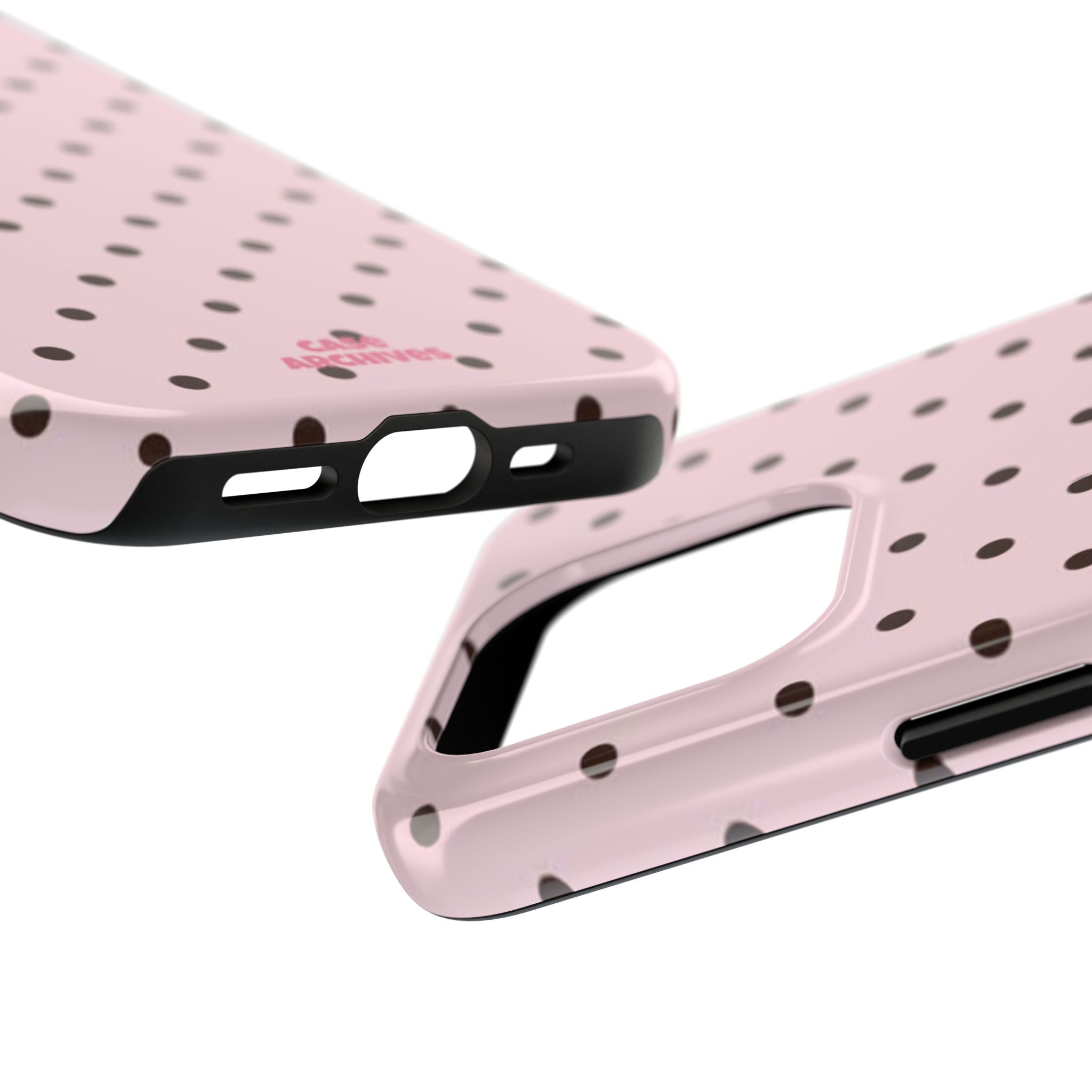 Pink polka dot Tough Phone Case – Slim Protective iPhone Cover