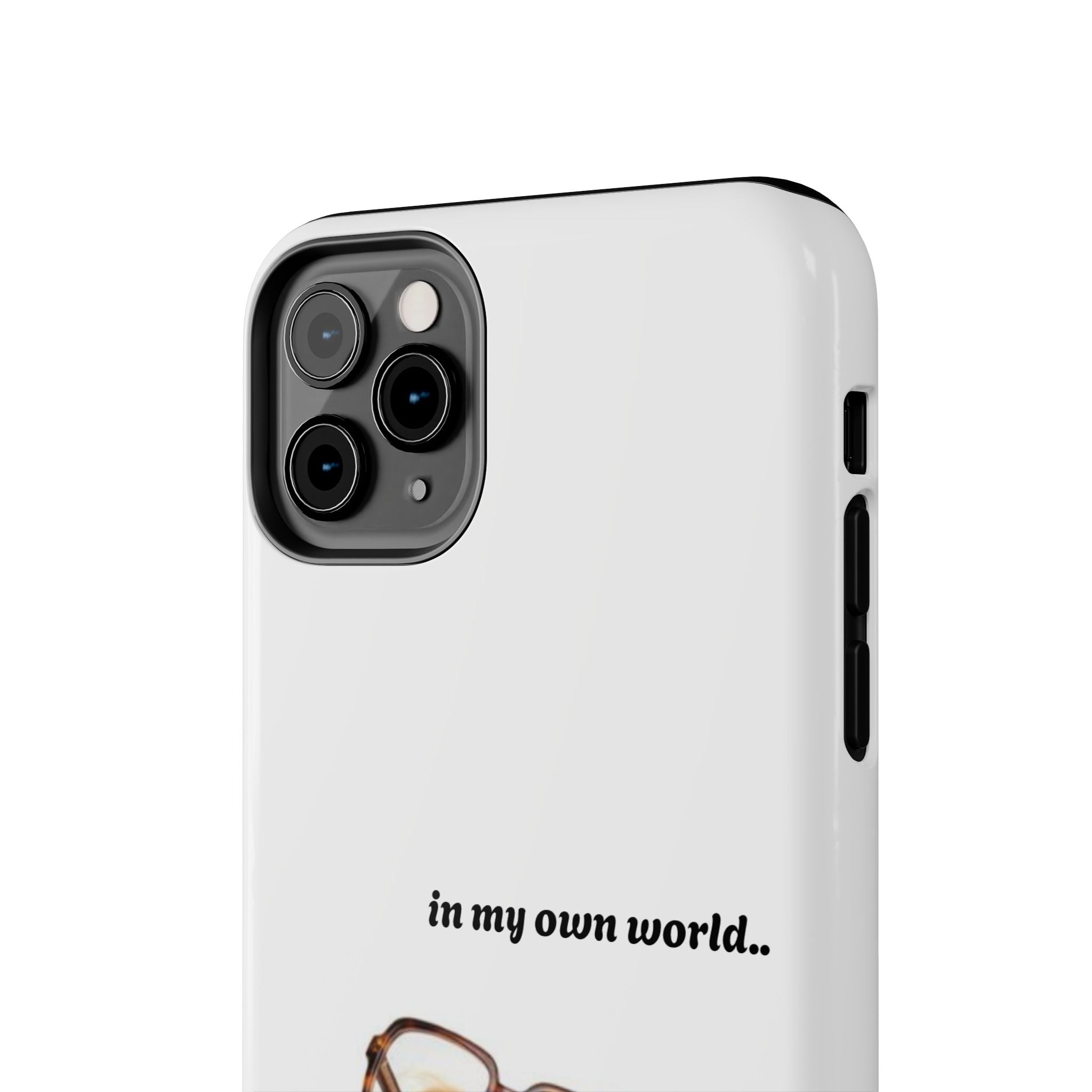 "In My Own World" Cute Dog Design, Durable Protective iPhone Case