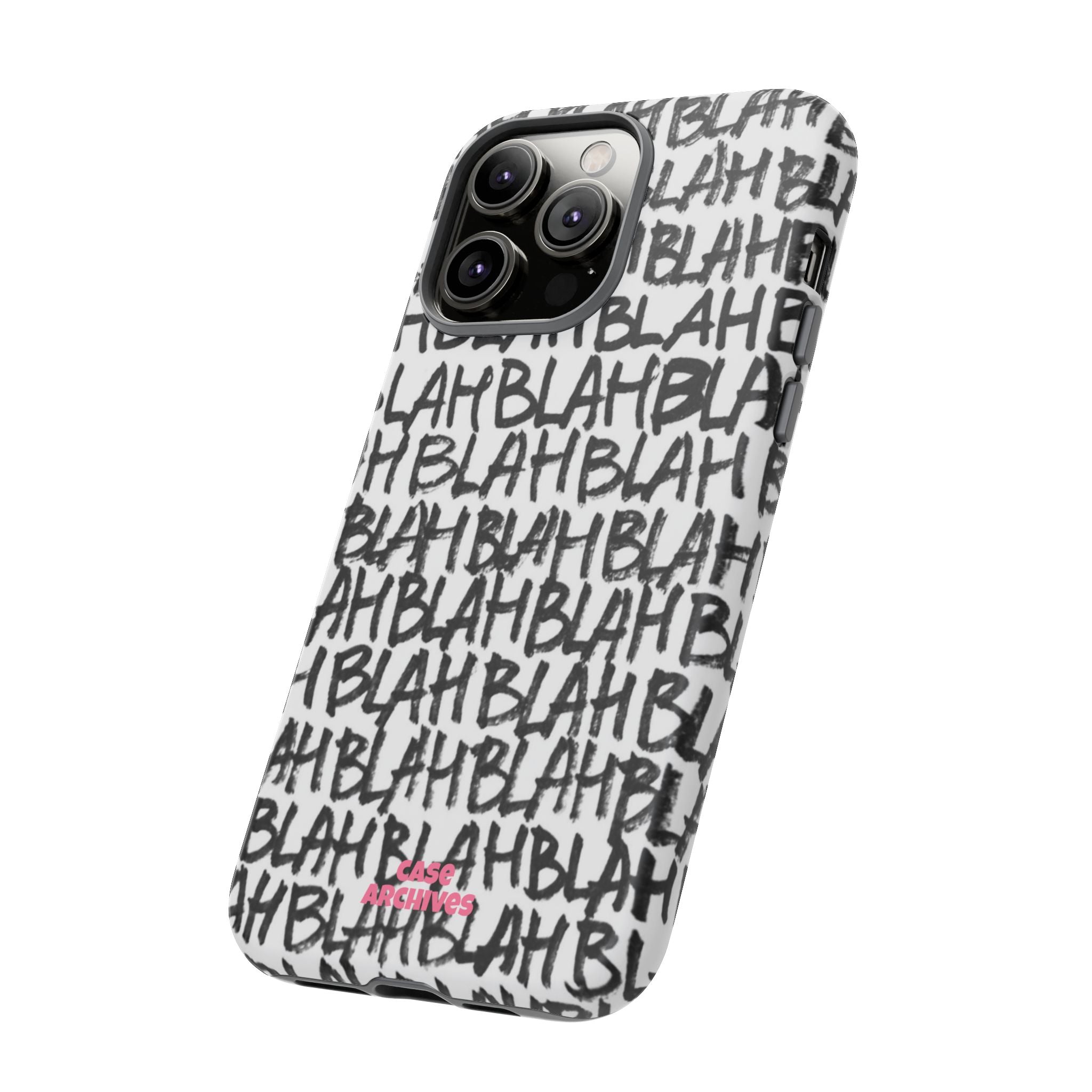 Phone Case — 'BLAH BLAH' Graffiti Text Protective Tough Case