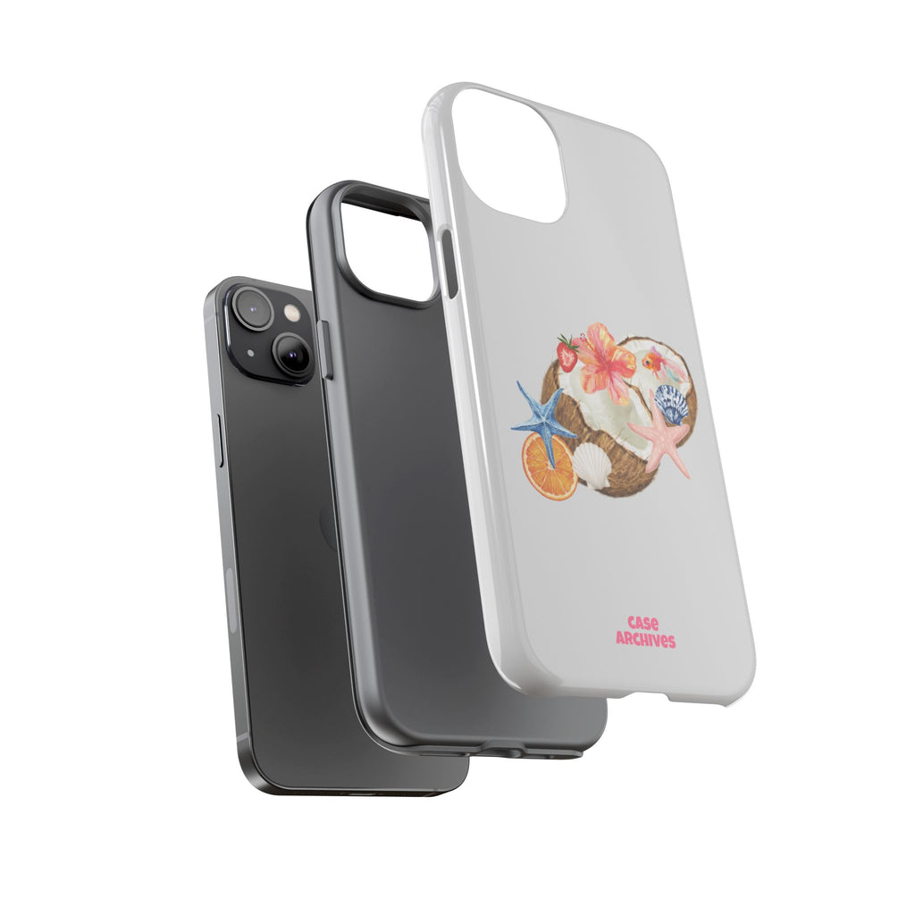 Beach Shells Tough Phone Case — Tropical Starfish & Hibiscus Design