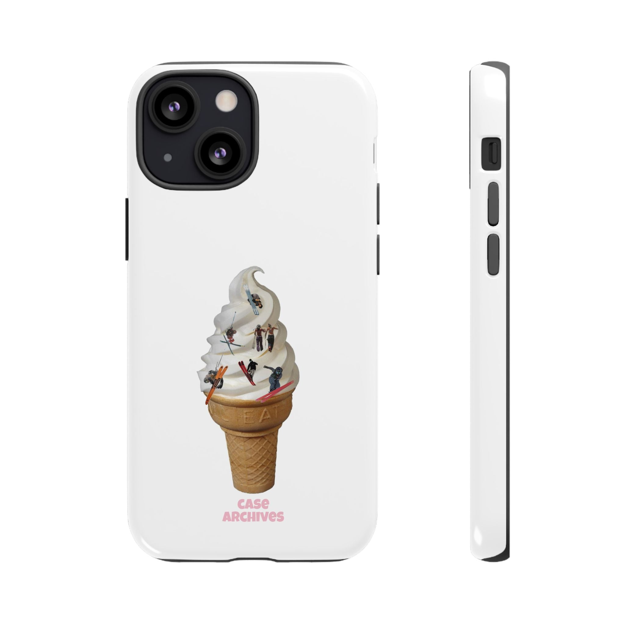 Ice Cream Cone x ski sleds  Phone Case — 'Case Archives' Soft-Serve Graphic Protective Cover