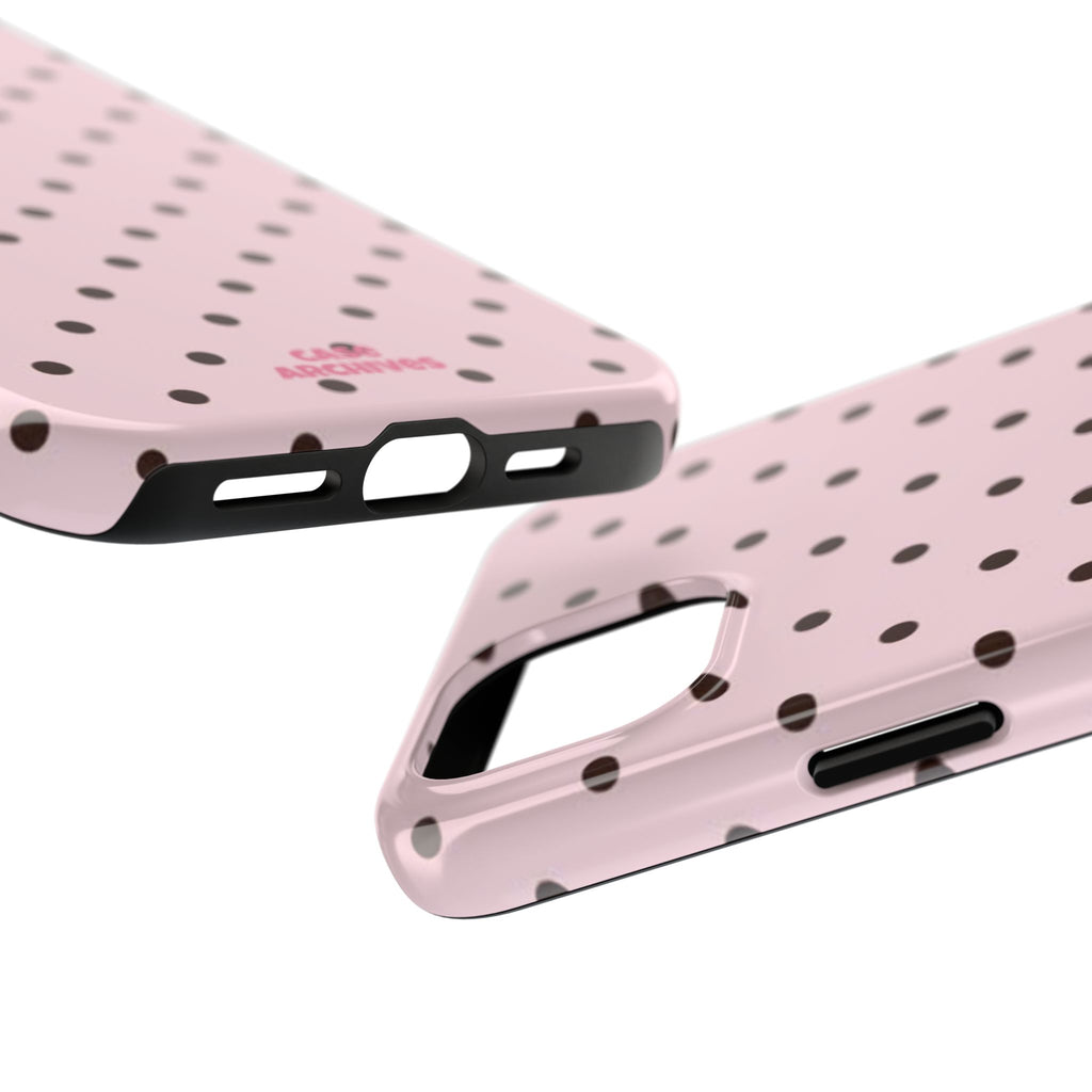 Pink polka dot Tough Phone Case – Slim Protective iPhone Cover