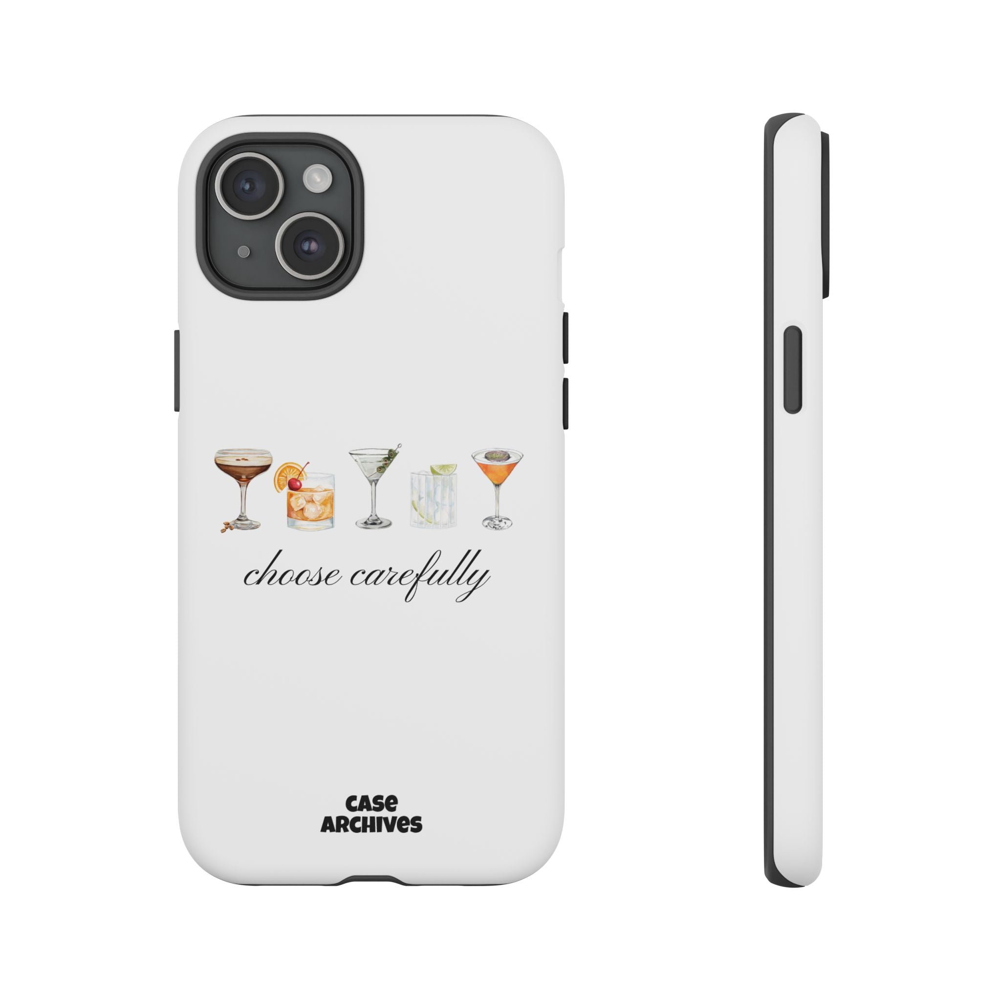 Choose Carefully cocktail illustrations Tough Case | phone cover, bar drink design