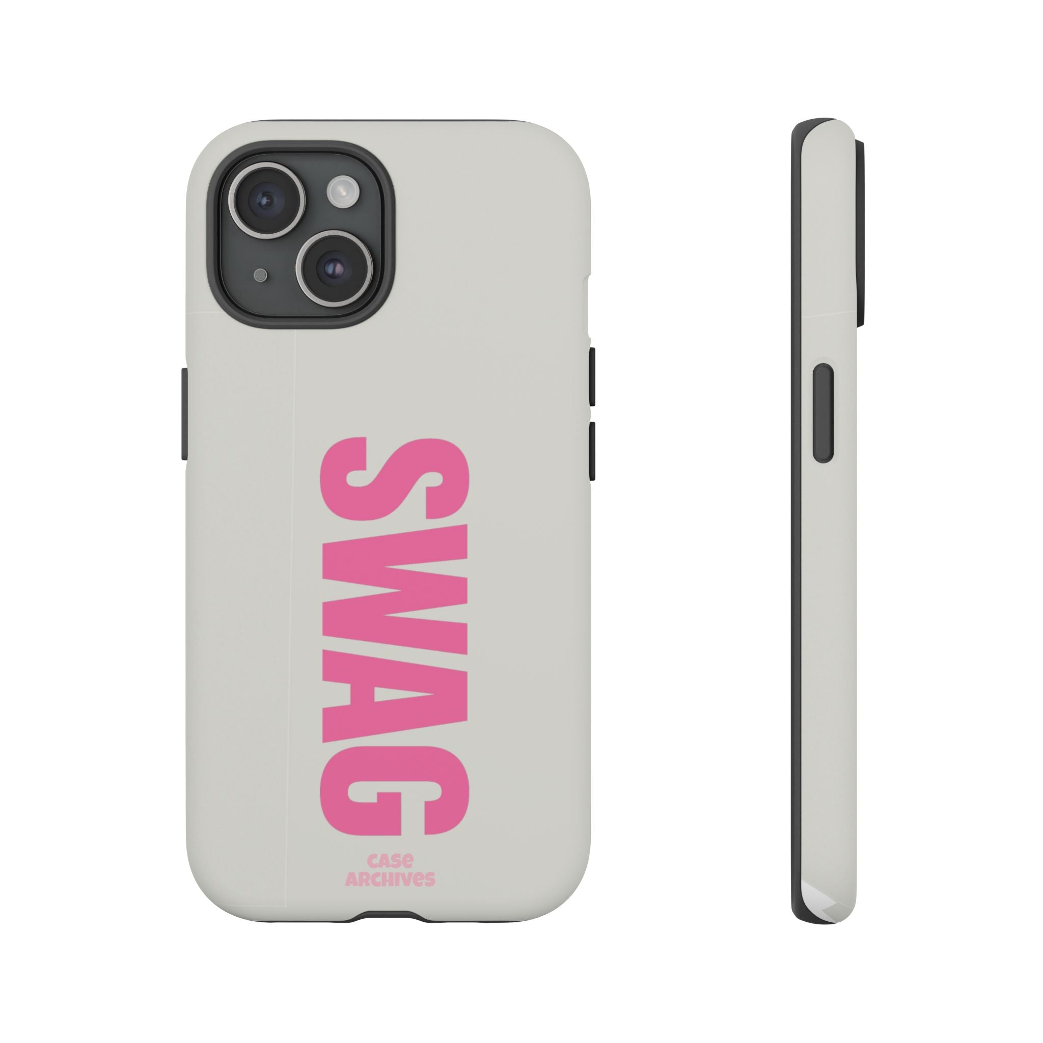 SWAG Phone Case — Bold Pink Vertical Text Tough Case
