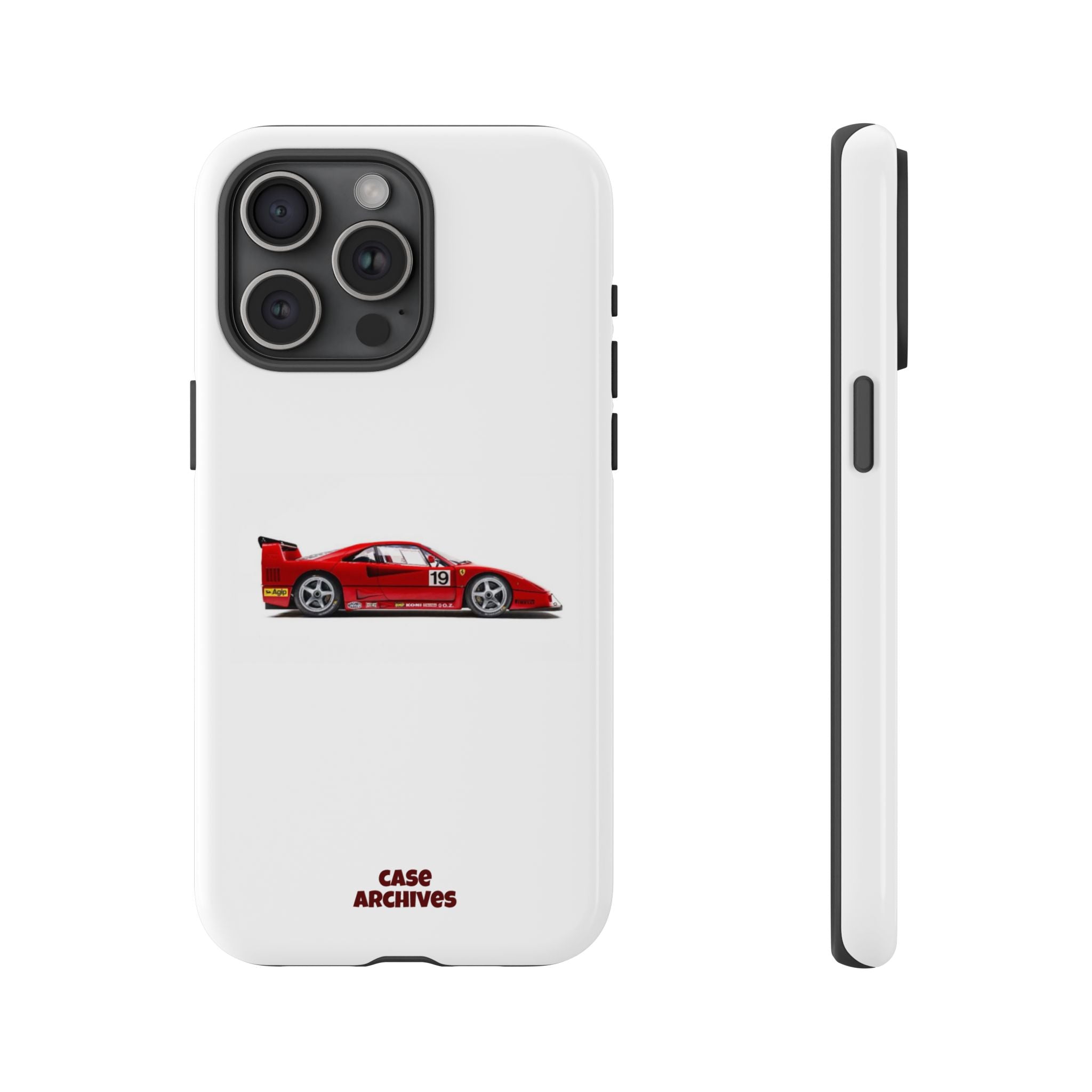 Phone Case — Red Vintage Race Car Design (Case Archives)