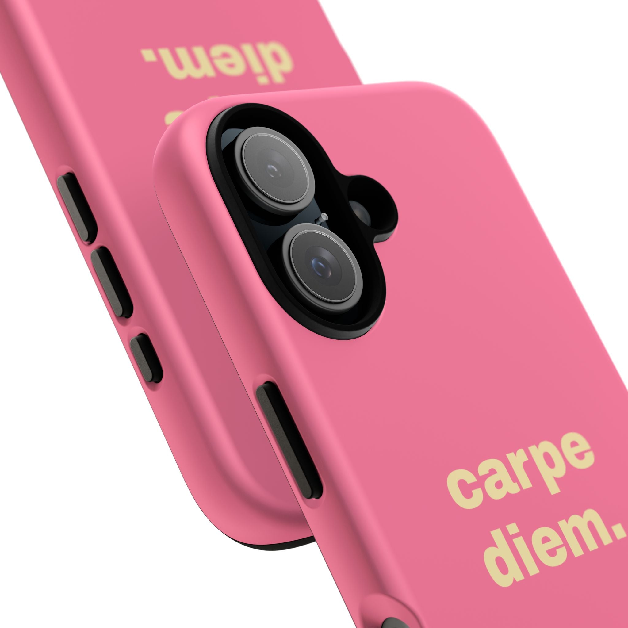 Pink "carpe diem." Tough Phone Case — Motivational Slim Protective Case