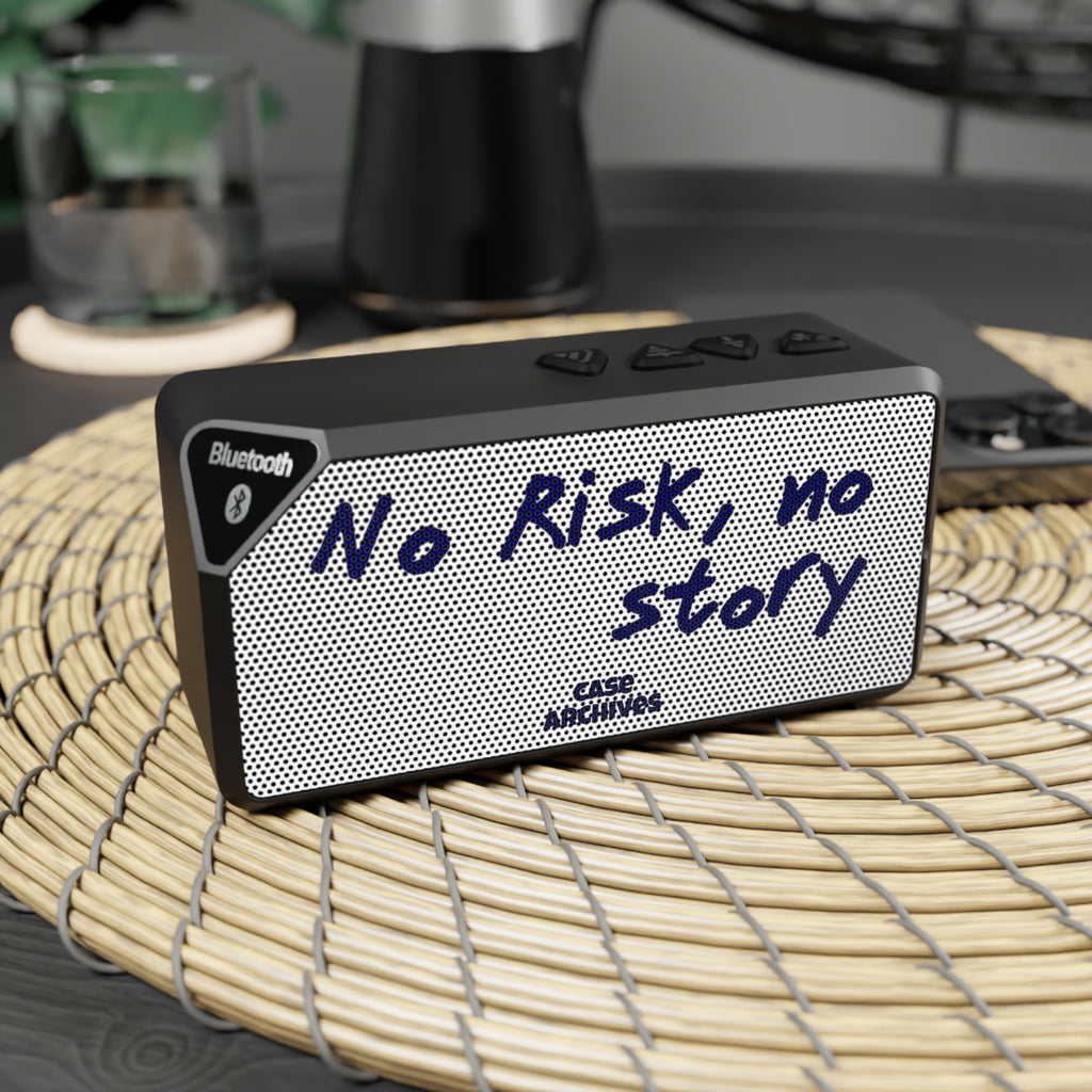 Bluetooth Speaker — “No Risk, No Story” Portable Wireless Speaker