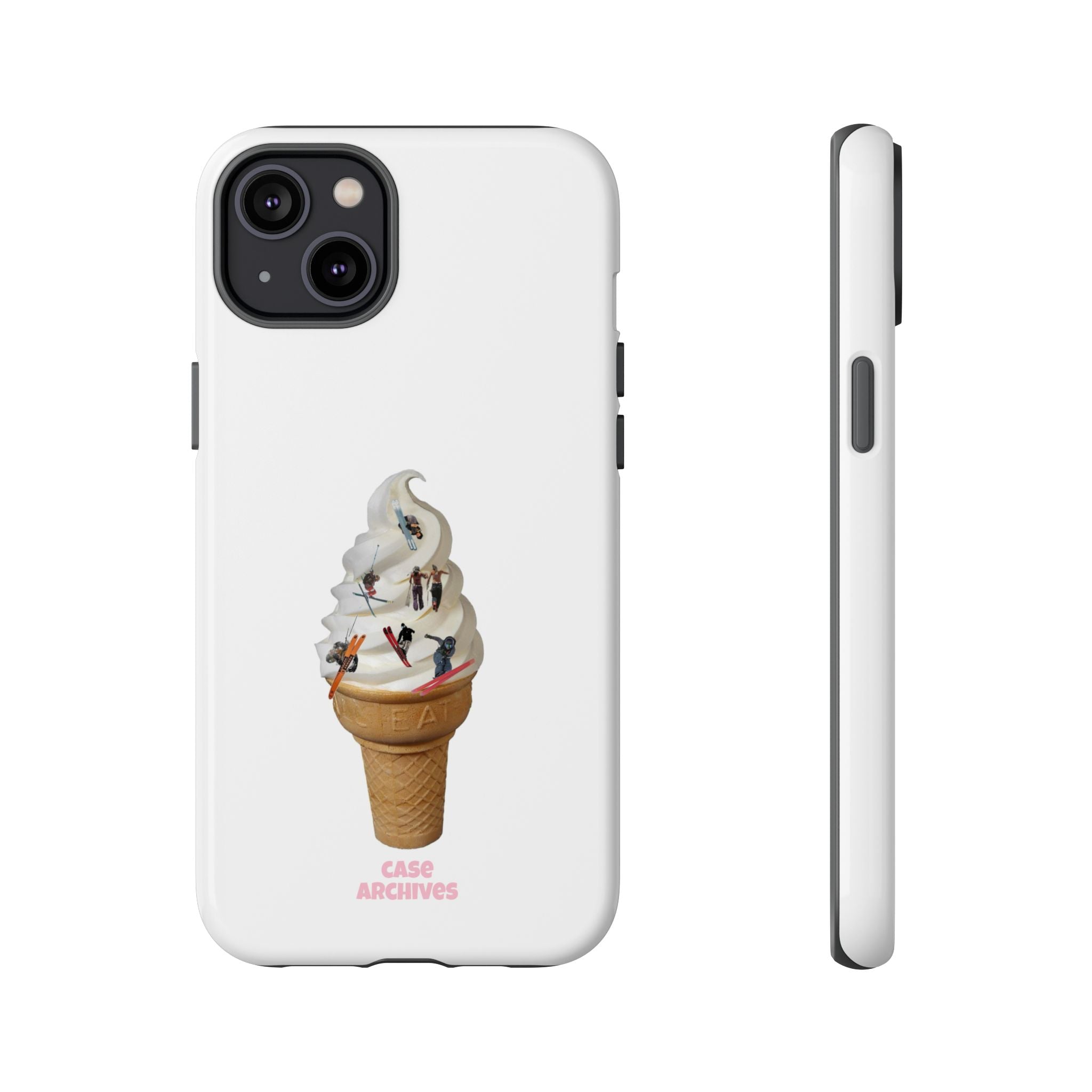 Ice Cream Cone x ski sleds  Phone Case — 'Case Archives' Soft-Serve Graphic Protective Cover
