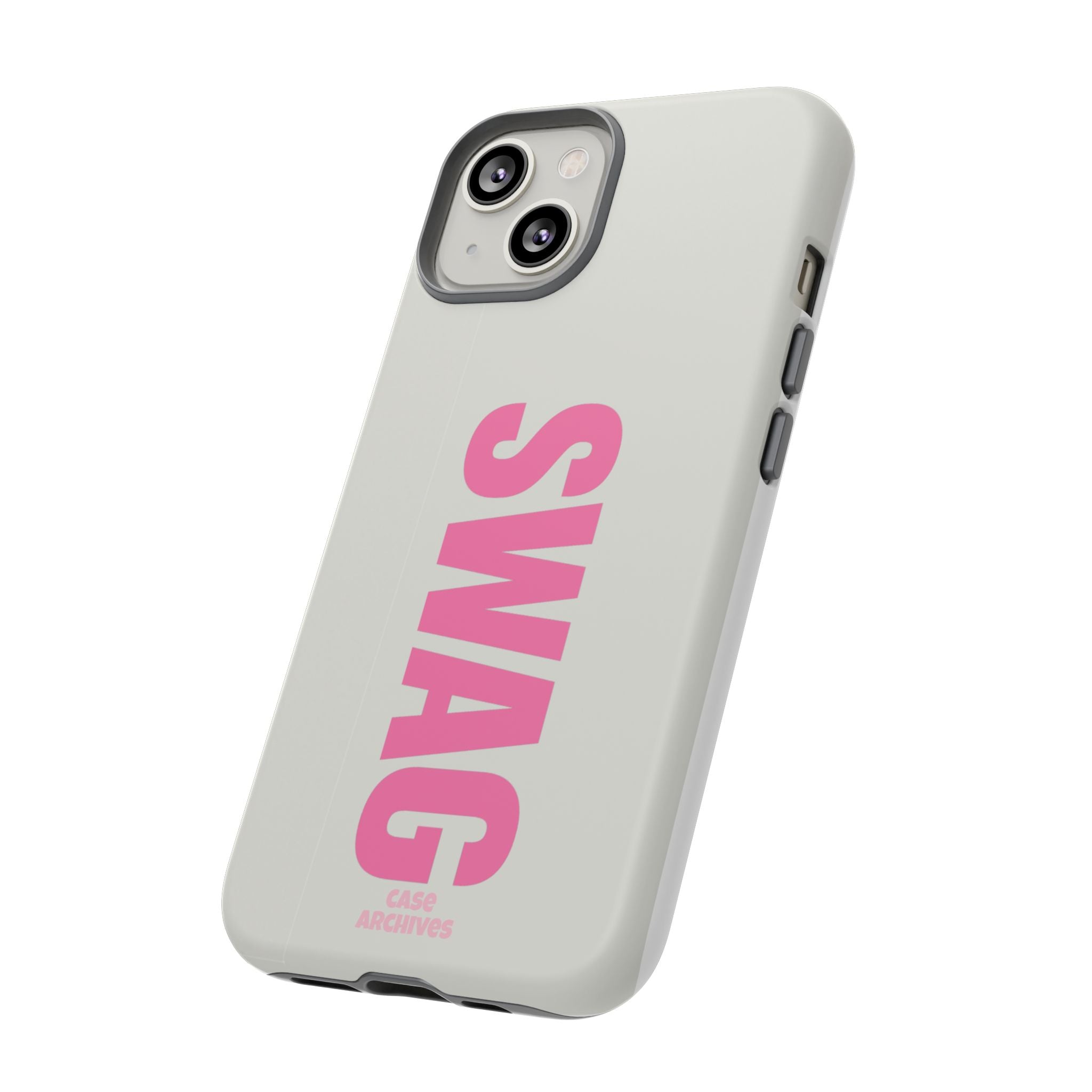 SWAG Phone Case — Bold Pink Vertical Text Tough Case