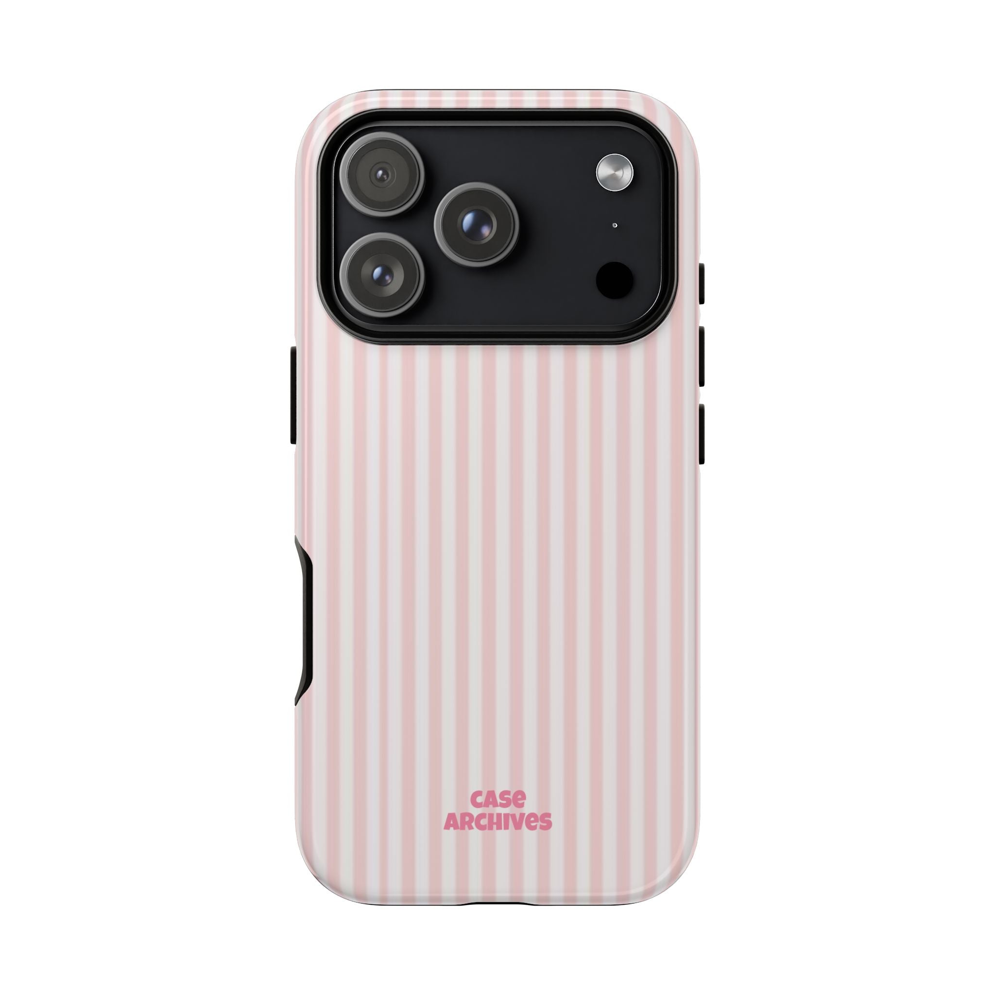 Pink Pastel Stripe Tough Phone Case — Protective iPhone Cover