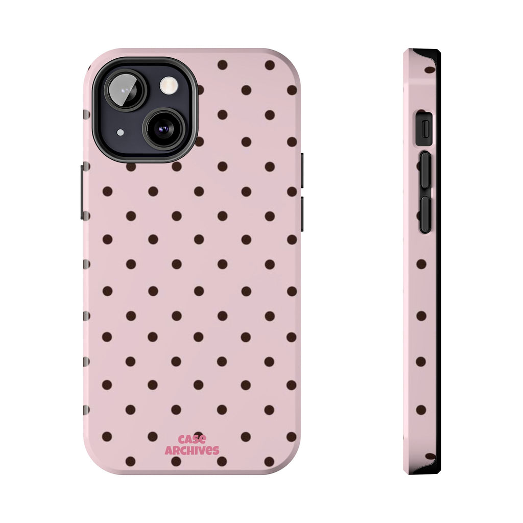 Pink polka dot Tough Phone Case – Slim Protective iPhone Cover