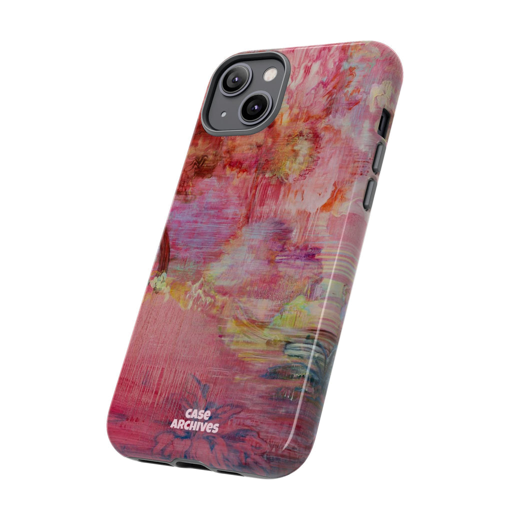 Floral Pink Abstract Phone Case — Tough Durable iPhone Cover