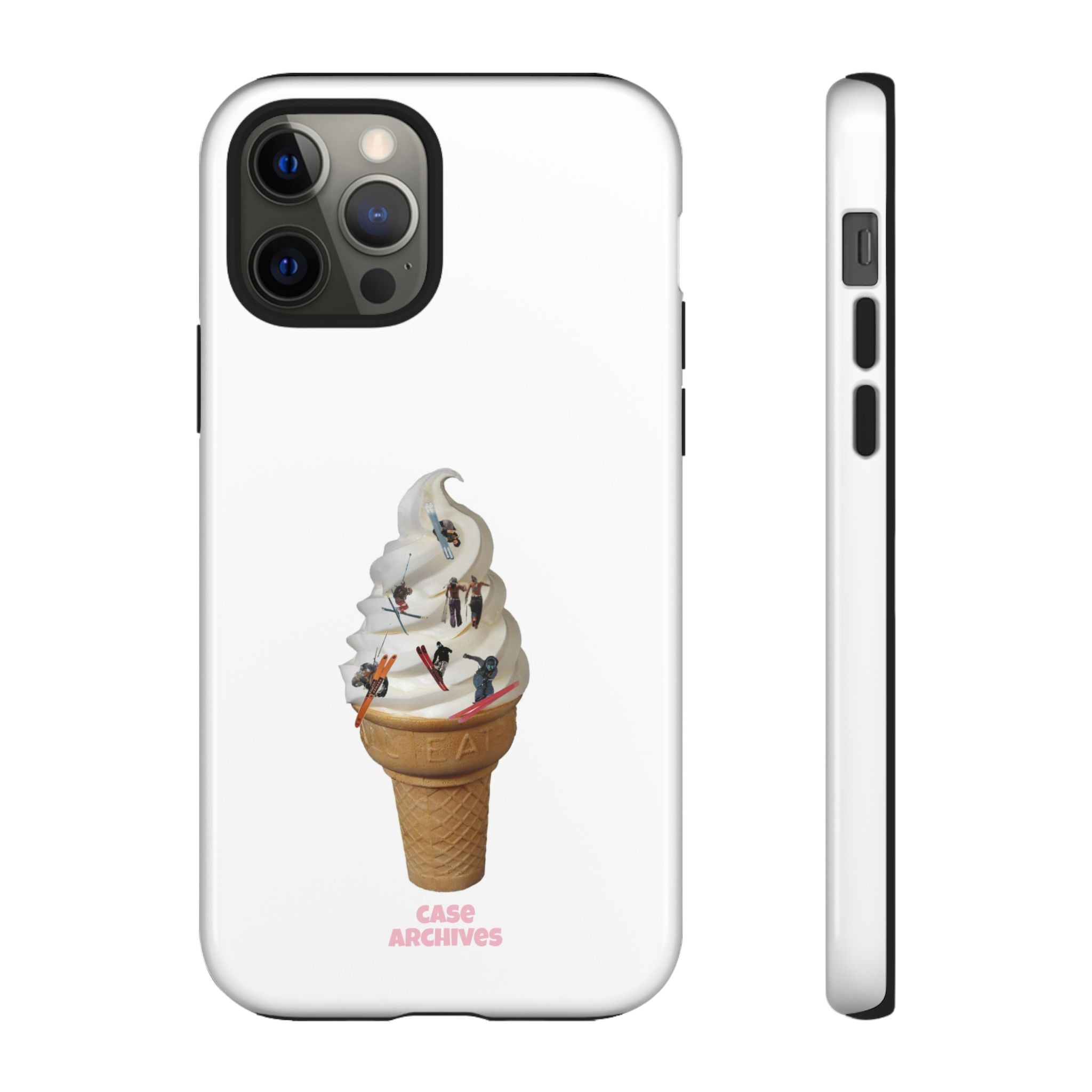 Ice Cream Cone x ski sleds  Phone Case — 'Case Archives' Soft-Serve Graphic Protective Cover