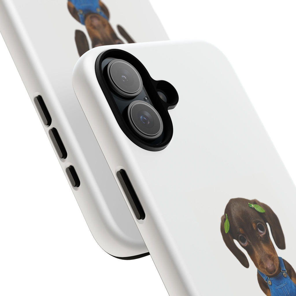 Phone Case — Cute Dachshund Puppy Design with 'nb guys...' Text