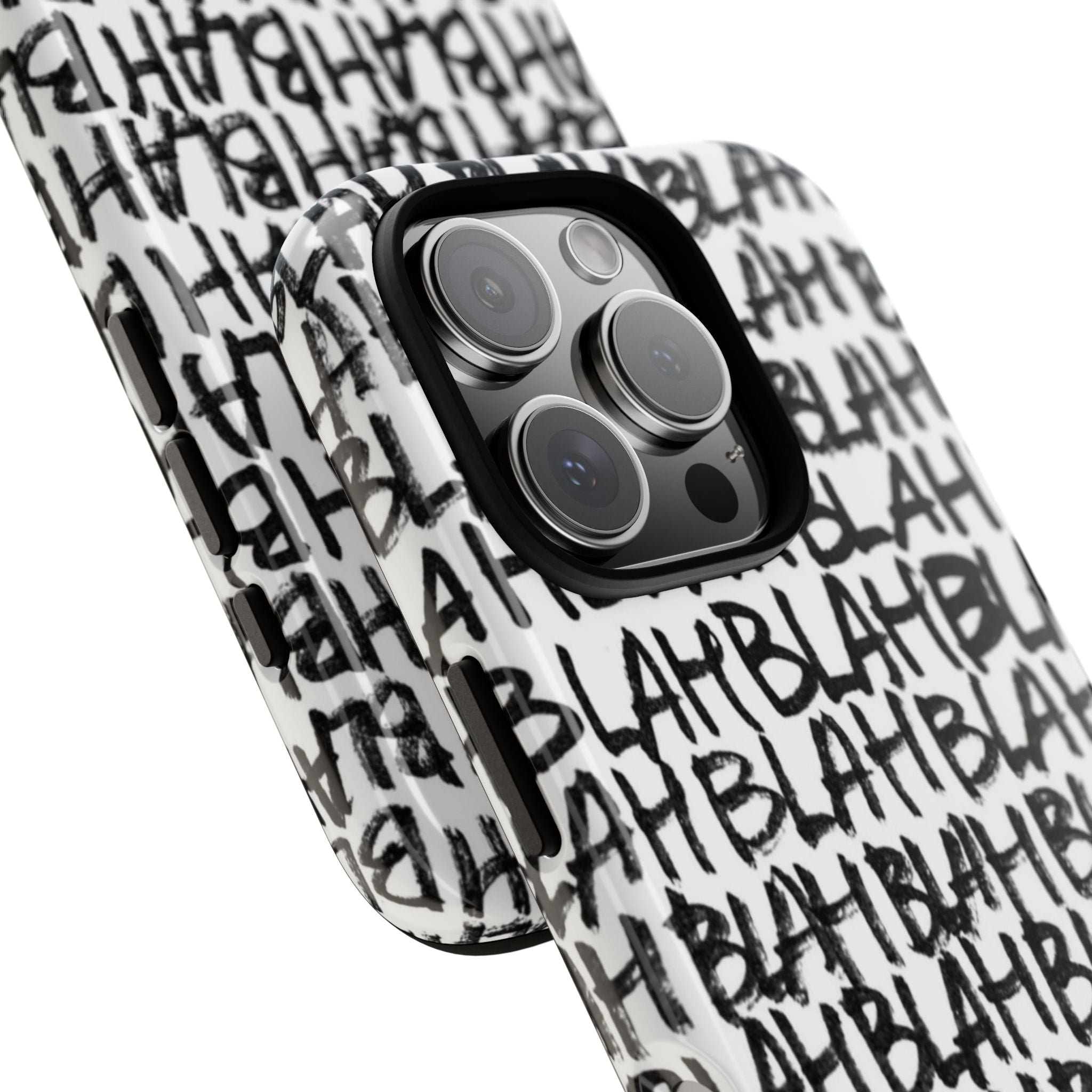 Phone Case — 'BLAH BLAH' Graffiti Text Protective Tough Case