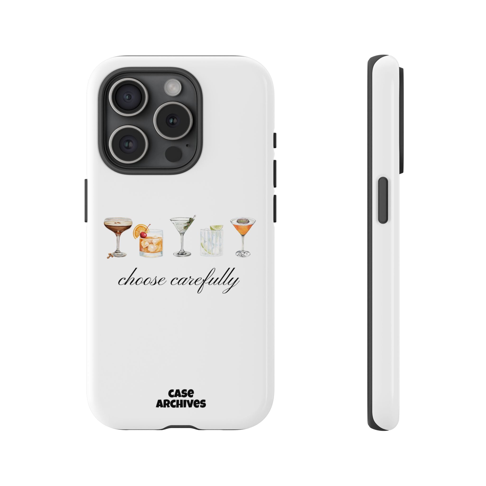 Choose Carefully cocktail illustrations Tough Case | phone cover, bar drink design