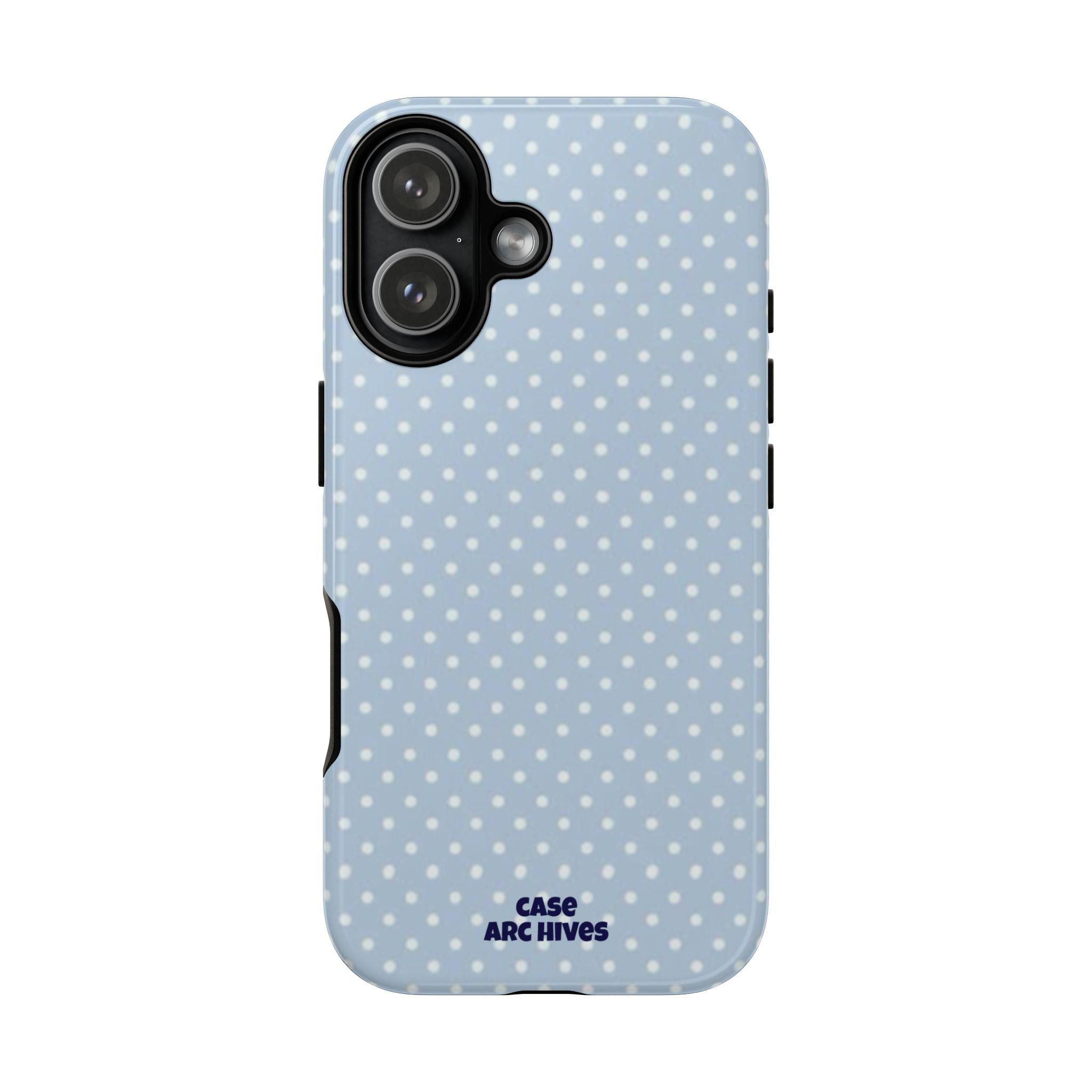 Pastel Blue Polka Dot Tough Phone Case — Protective iPhone Cover
