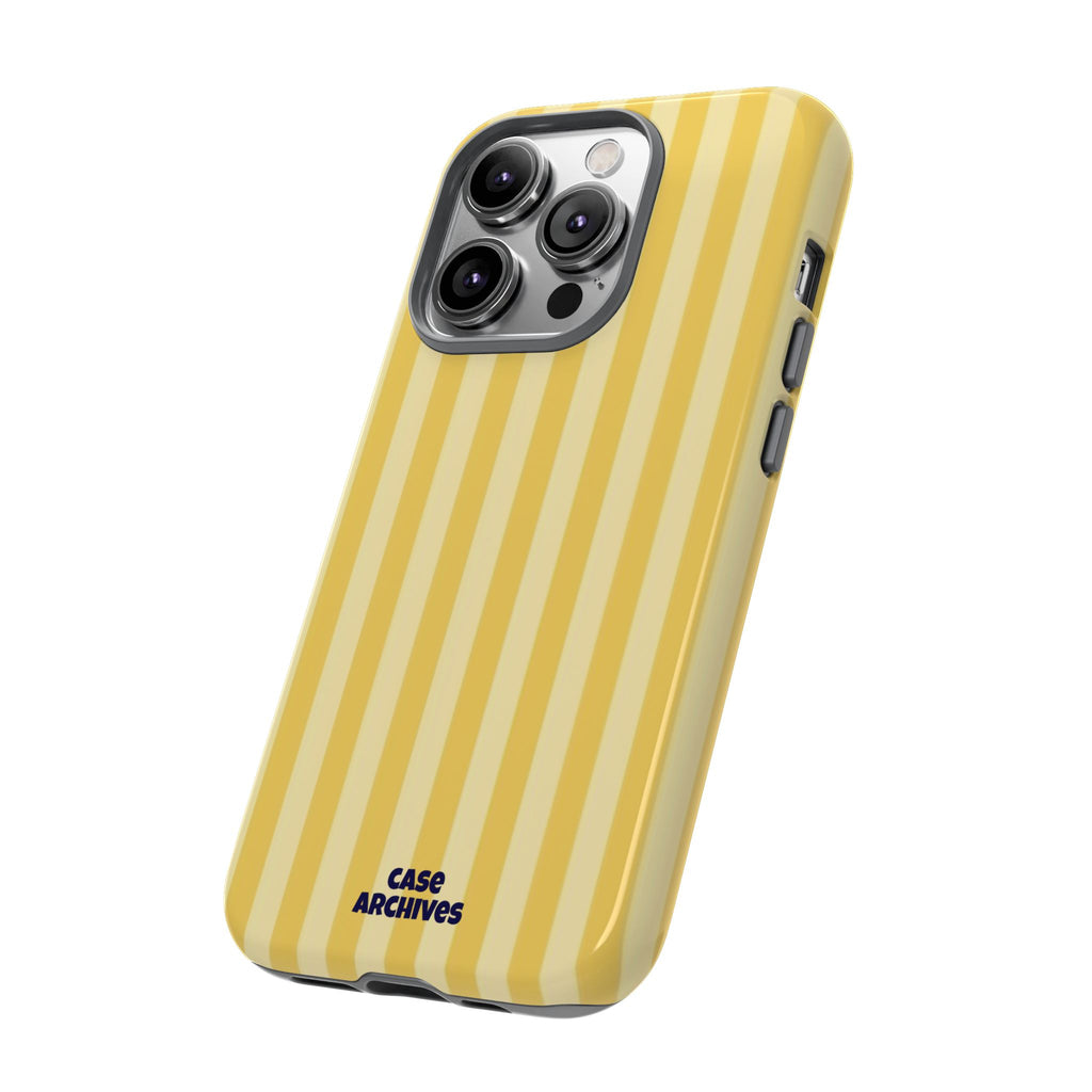 Yellow Striped Tough Phone Case – Durable Protective Cover (Case Archives)