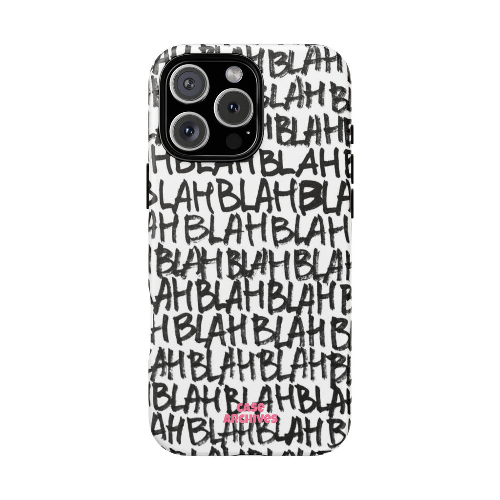 Phone Case — 'BLAH BLAH' Graffiti Text Protective Tough Case
