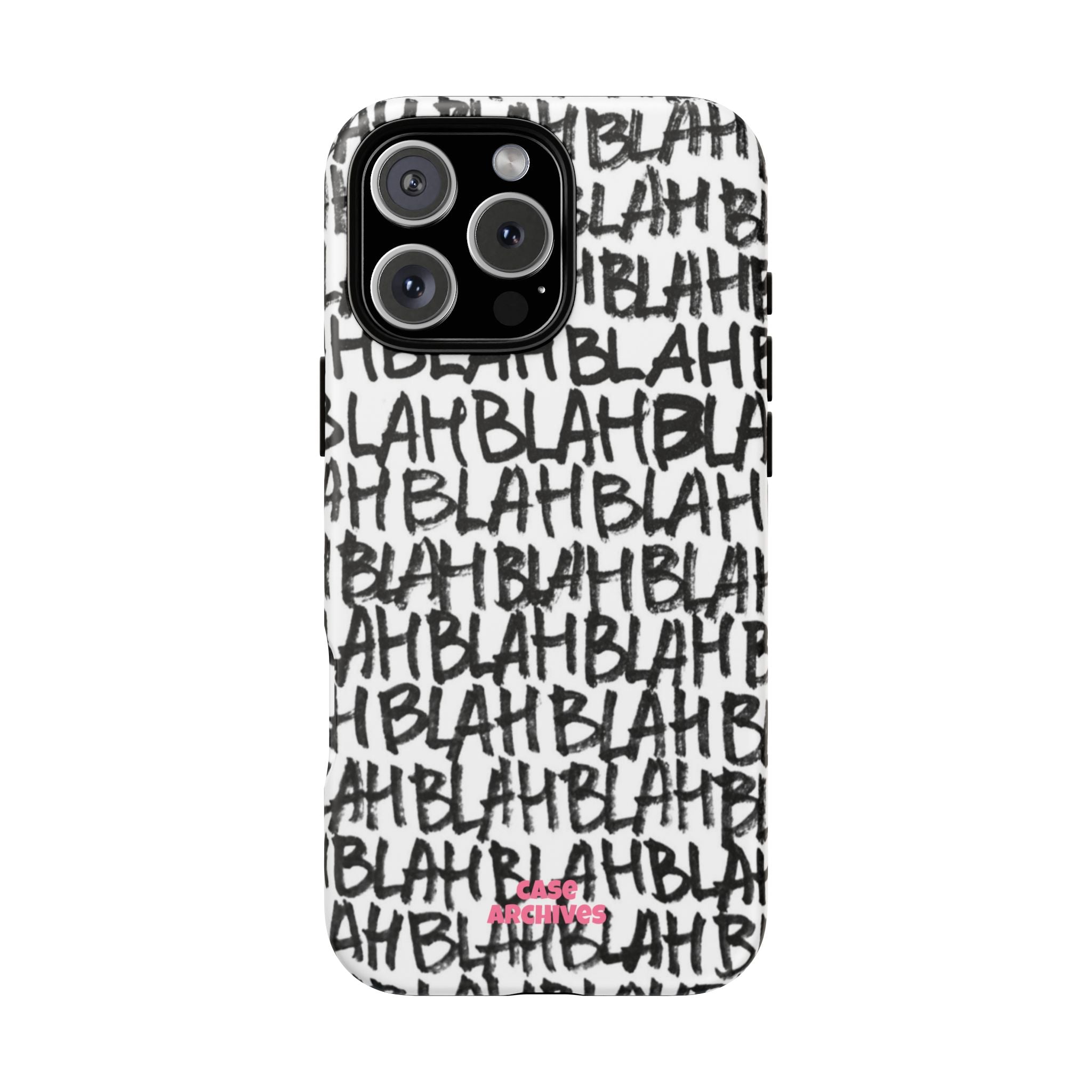 Phone Case — 'BLAH BLAH' Graffiti Text Protective Tough Case
