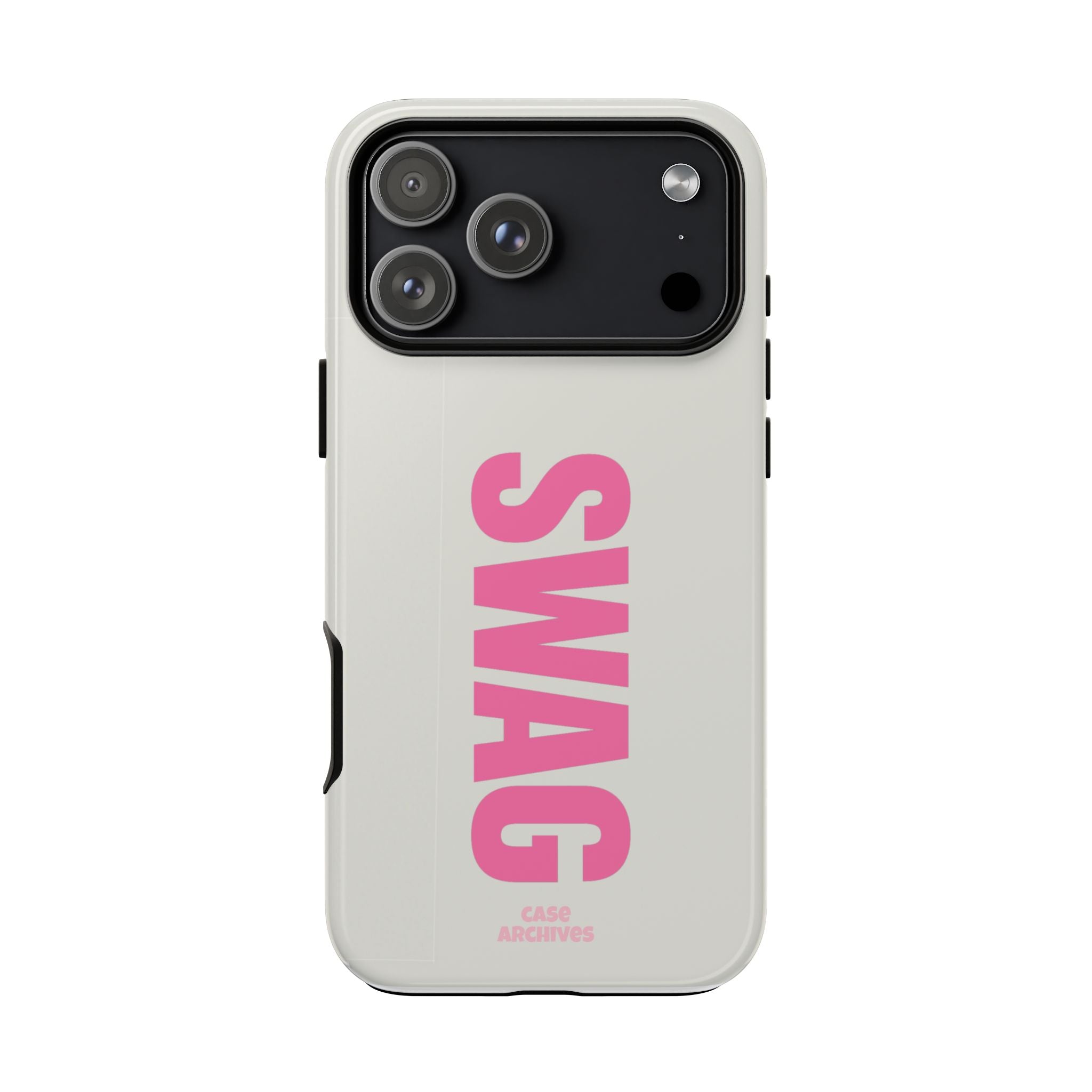 SWAG Phone Case — Bold Pink Vertical Text Tough Case