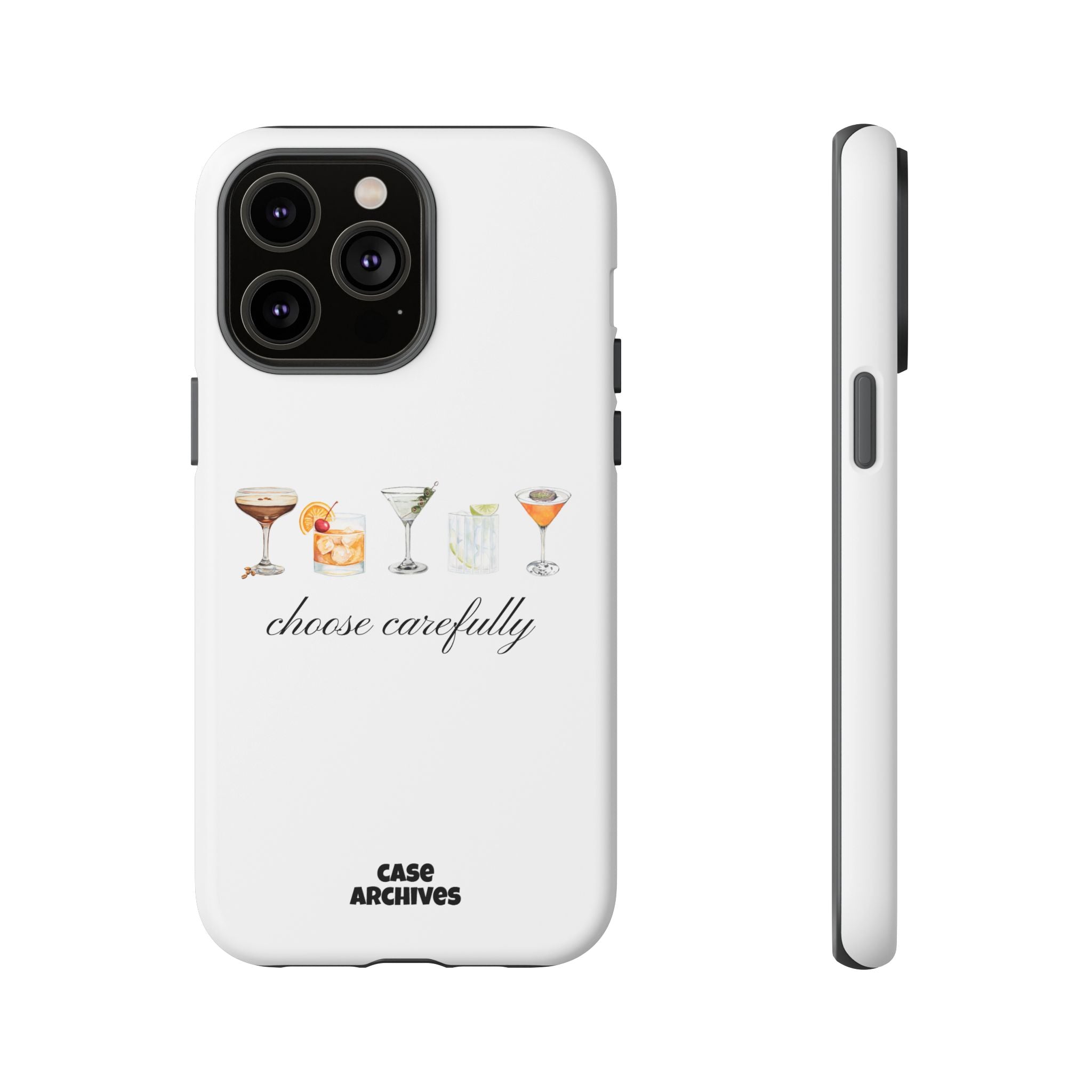 Choose Carefully cocktail illustrations Tough Case | phone cover, bar drink design